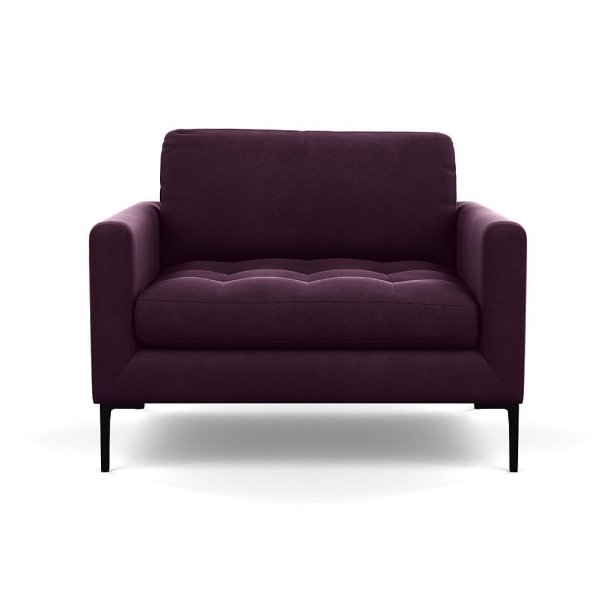 Heal's Richmond Armchair Smart Luxe Velvet Ocean Black Feet - Heal's UK Furniture – image 101