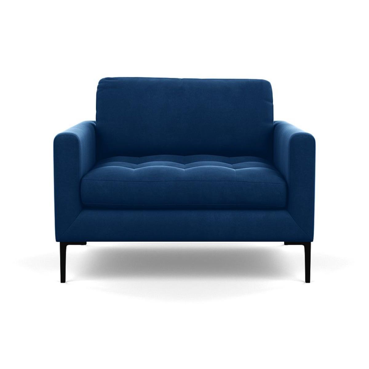 Heal's Richmond Armchair Smart Luxe Velvet Ocean Black Feet - Heal's UK Furniture – image 119
