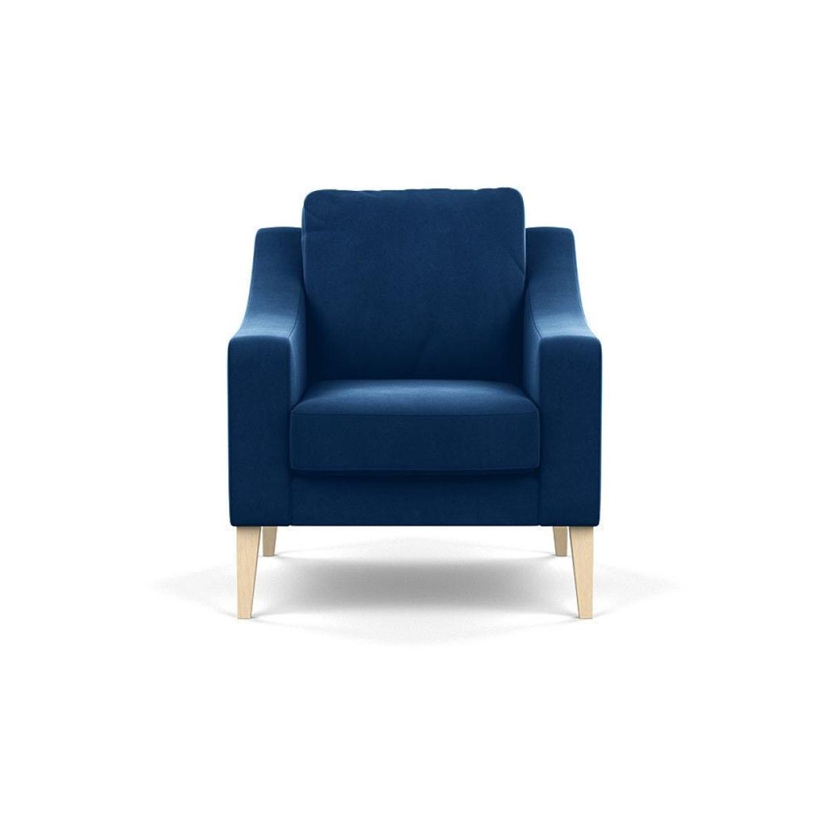 Heal's Richmond Armchair Smart Luxe Velvet Ocean Black Feet - Heal's UK Furniture – image 20