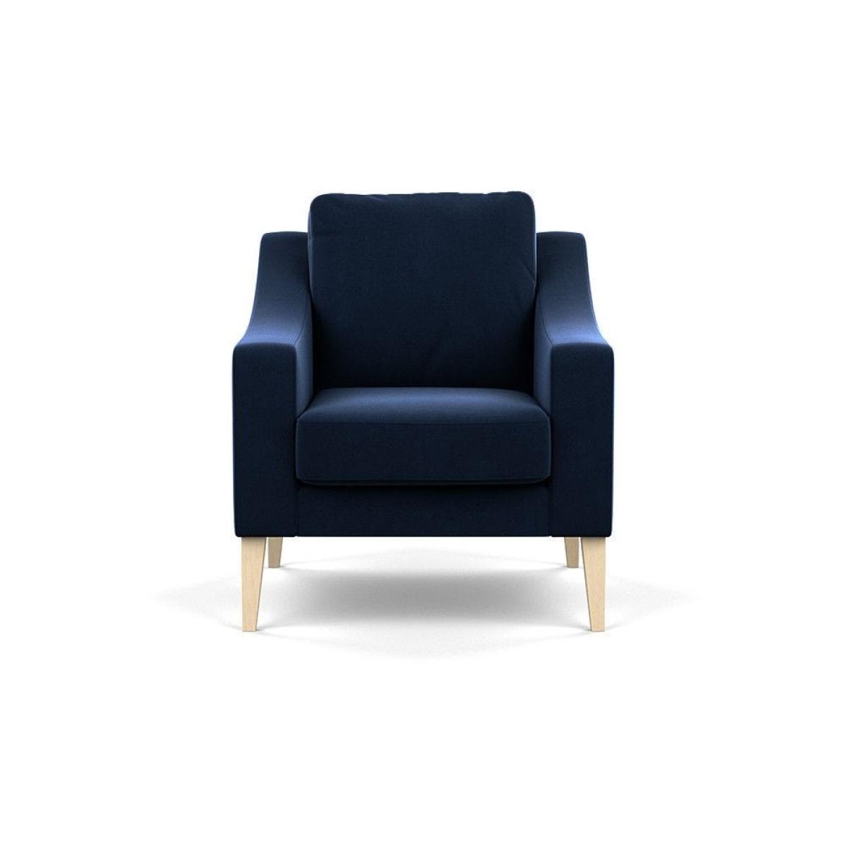 Heal's Richmond Armchair Smart Luxe Velvet Ocean Black Feet - Heal's UK Furniture – image 29