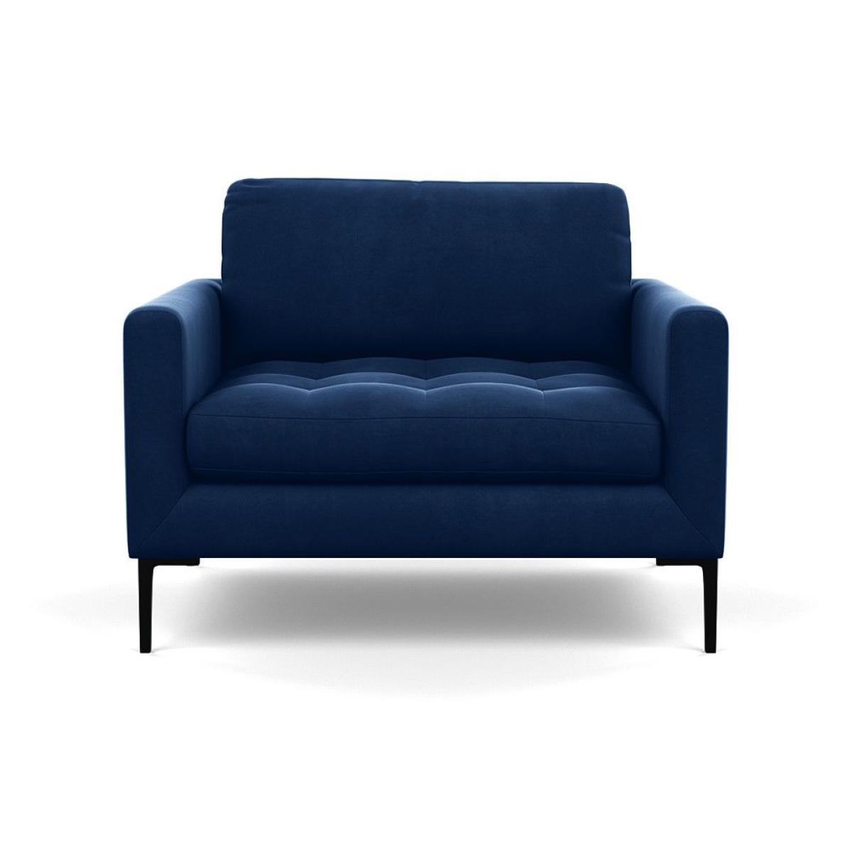 Heal's Richmond Armchair Smart Luxe Velvet Ocean Black Feet - Heal's UK Furniture – image 36