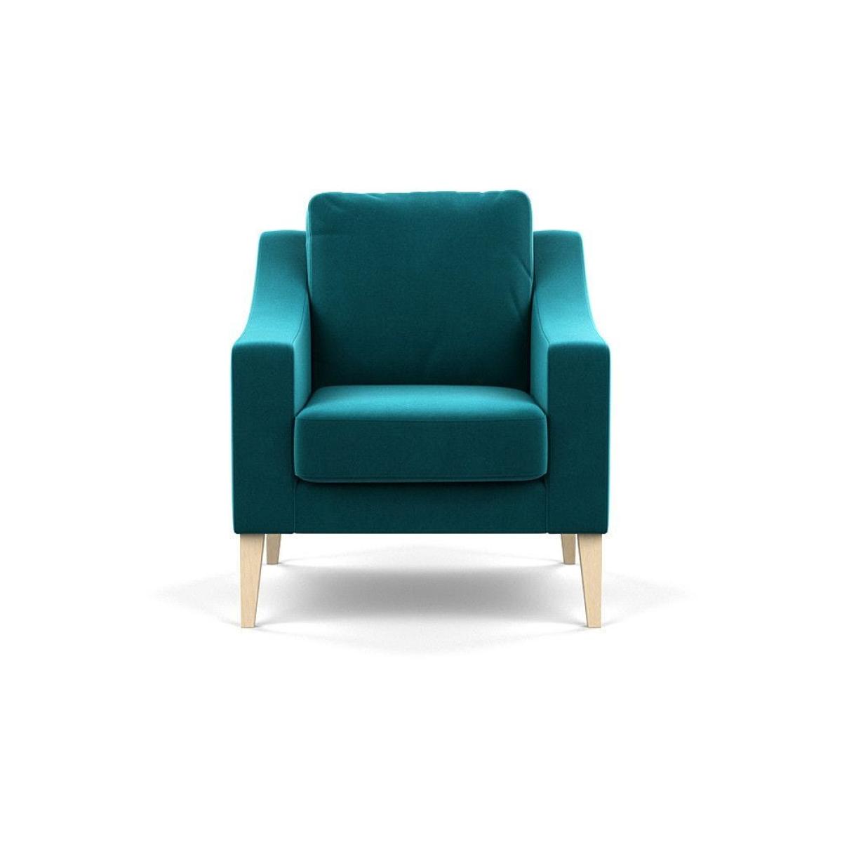 Heal's Richmond Armchair Smart Luxe Velvet Ocean Black Feet - Heal's UK Furniture – image 56