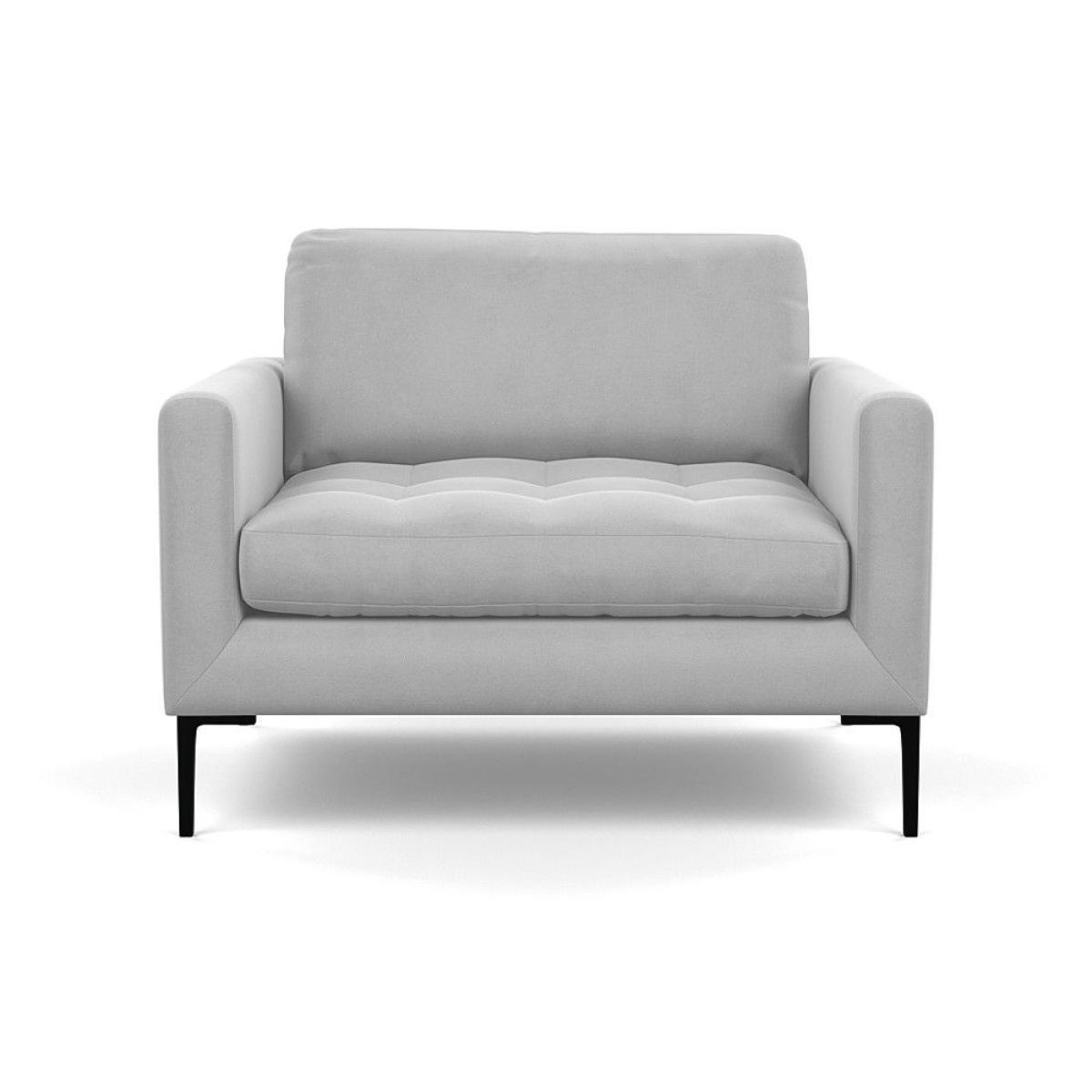 Heal's Richmond Armchair Smart Luxe Velvet Ocean Black Feet - Heal's UK Furniture – image 7