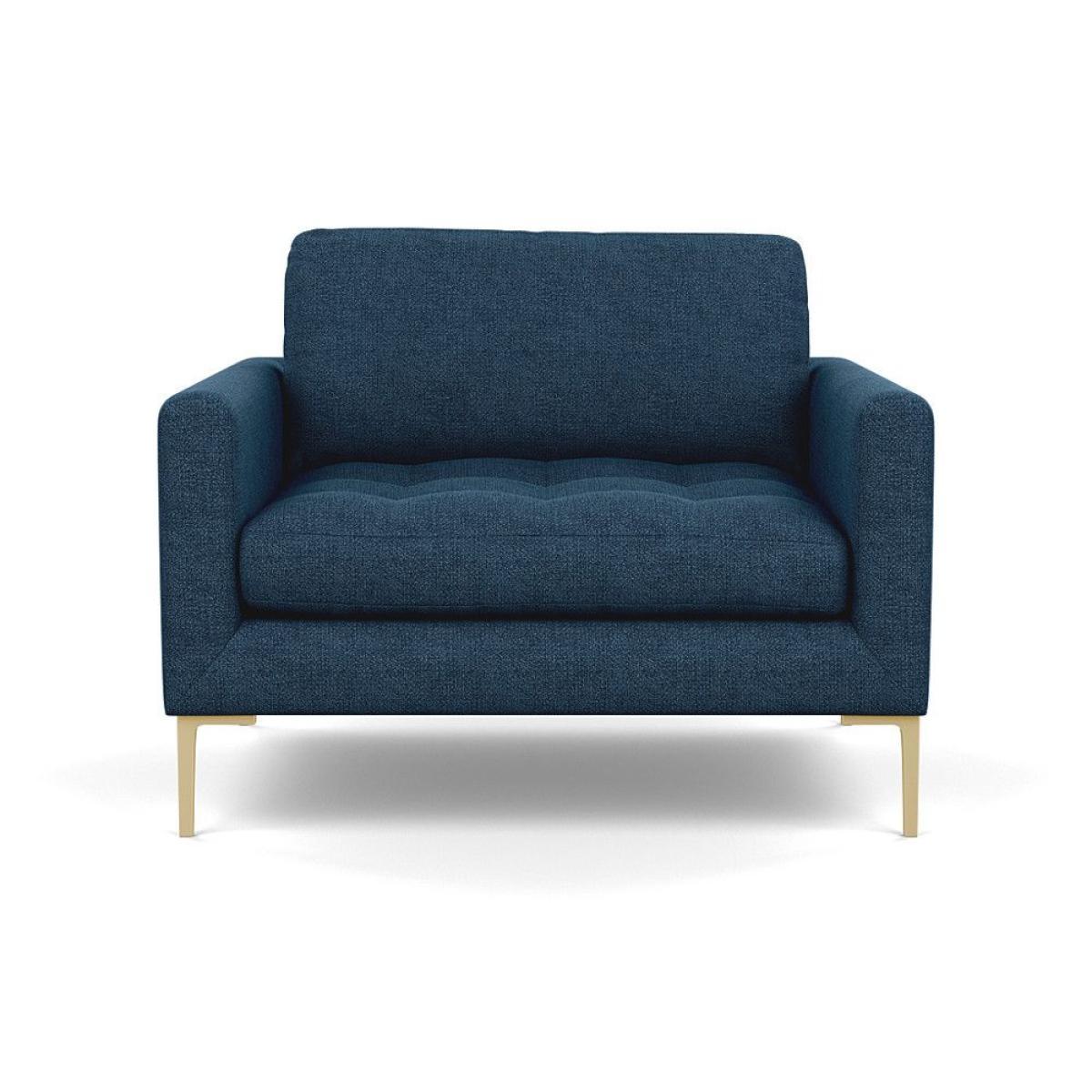 Heal's Richmond Armchair Smart Luxe Velvet Ocean Black Feet - Heal's UK Furniture – image 67
