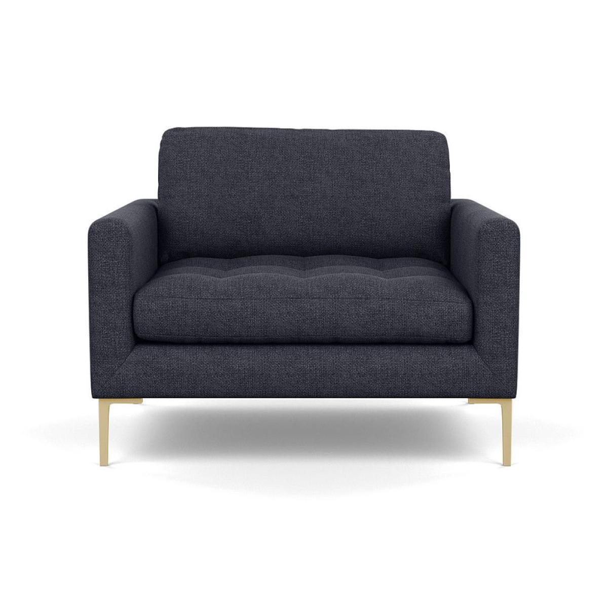 Heal's Richmond Armchair Smart Luxe Velvet Ocean Black Feet - Heal's UK Furniture – image 8