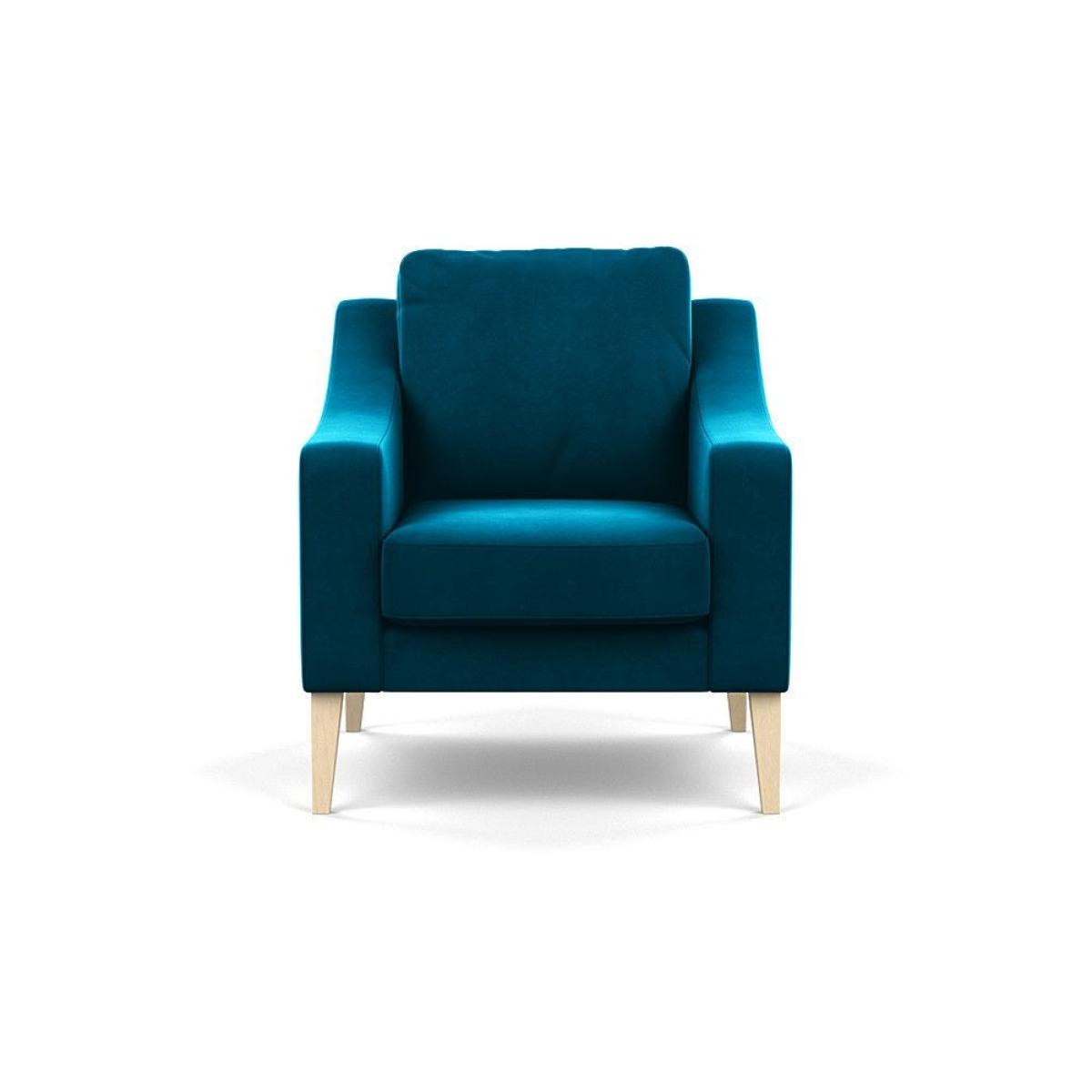 Heal's Richmond Armchair Smart Luxe Velvet Ocean Black Feet - Heal's UK Furniture – image 73