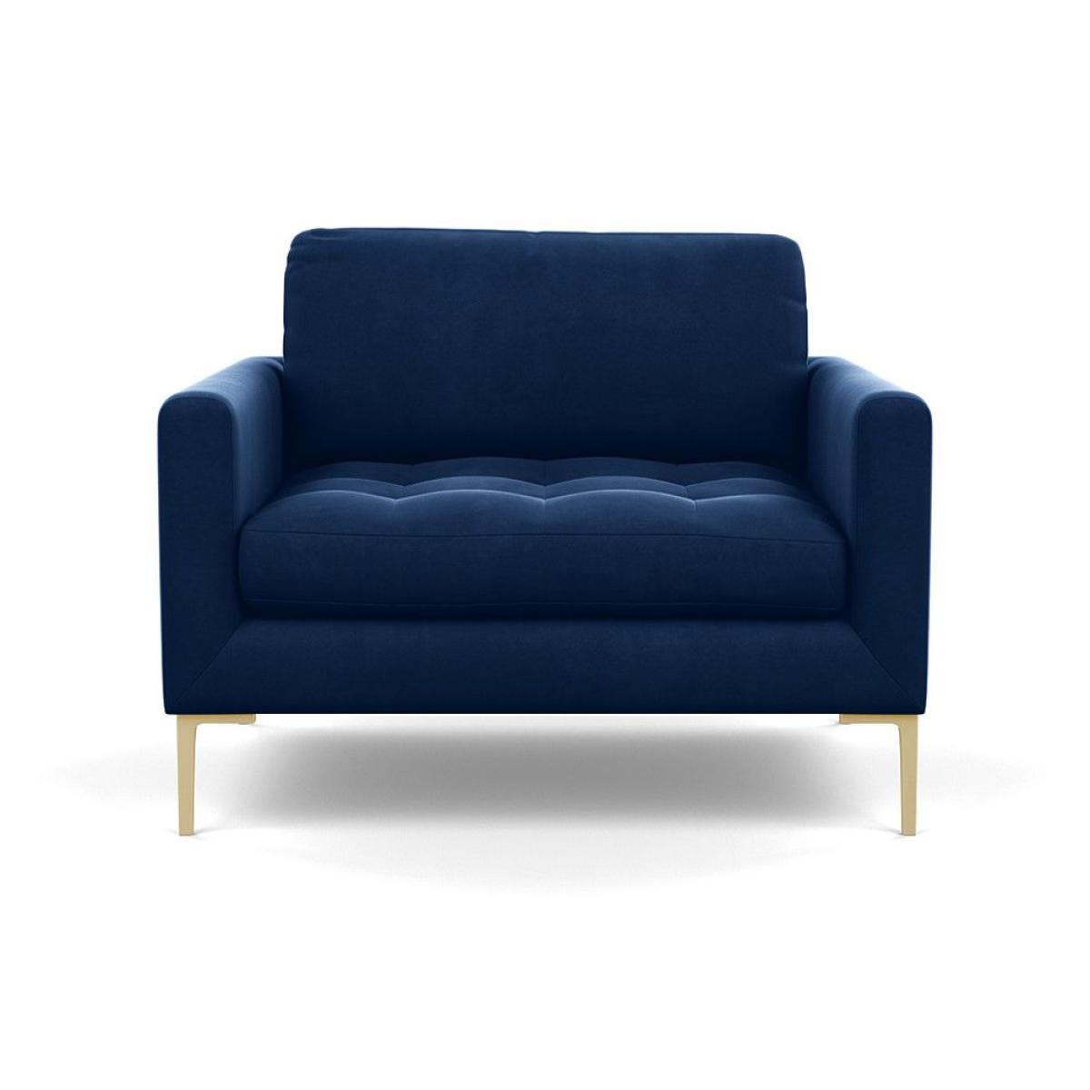 Heal's Richmond Armchair Smart Luxe Velvet Ocean Black Feet - Heal's UK Furniture – image 76