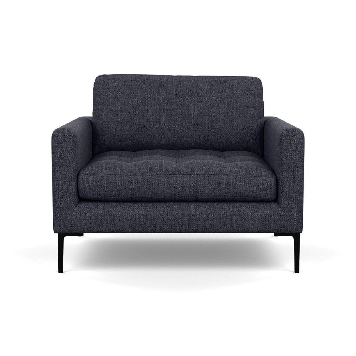 Heal's Richmond Armchair Smart Luxe Velvet Ocean Black Feet - Heal's UK Furniture – image 91