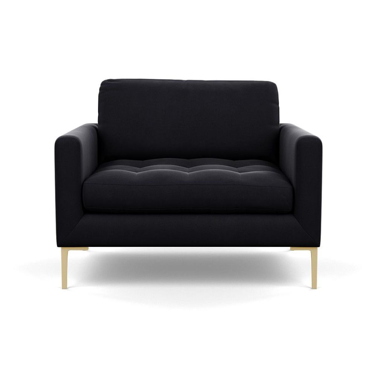 Heal's Richmond Armchair Smart Luxe Velvet Ocean Black Feet - Heal's UK Furniture – image 93