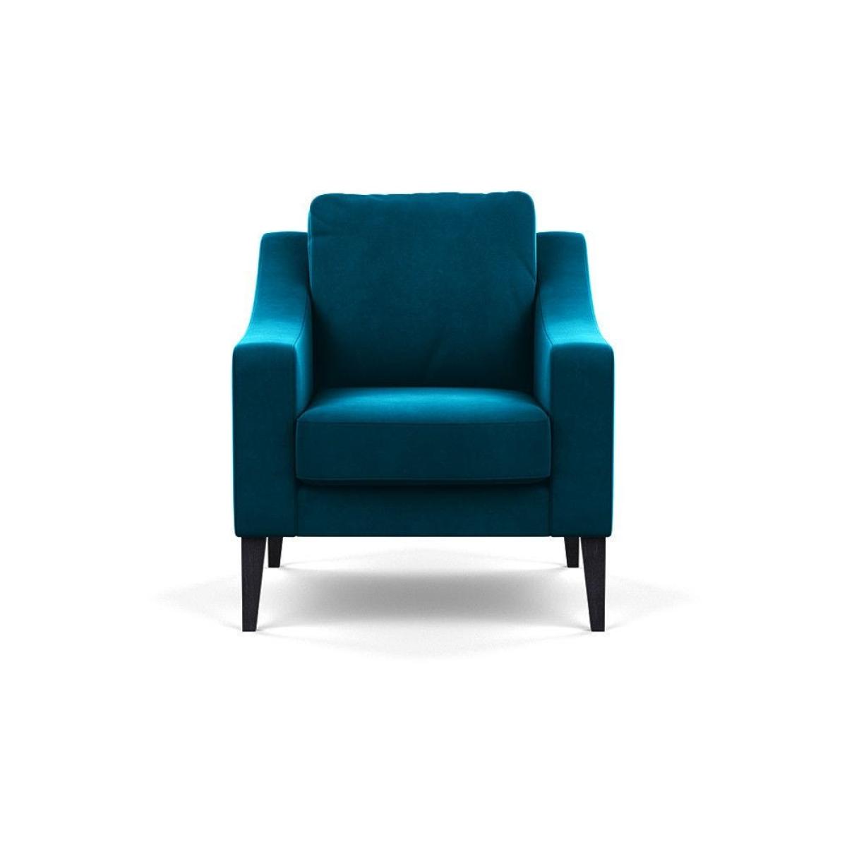 Heal's Richmond Armchair Smart Luxe Velvet Ocean Black Feet - Heal's UK Furniture – image 97