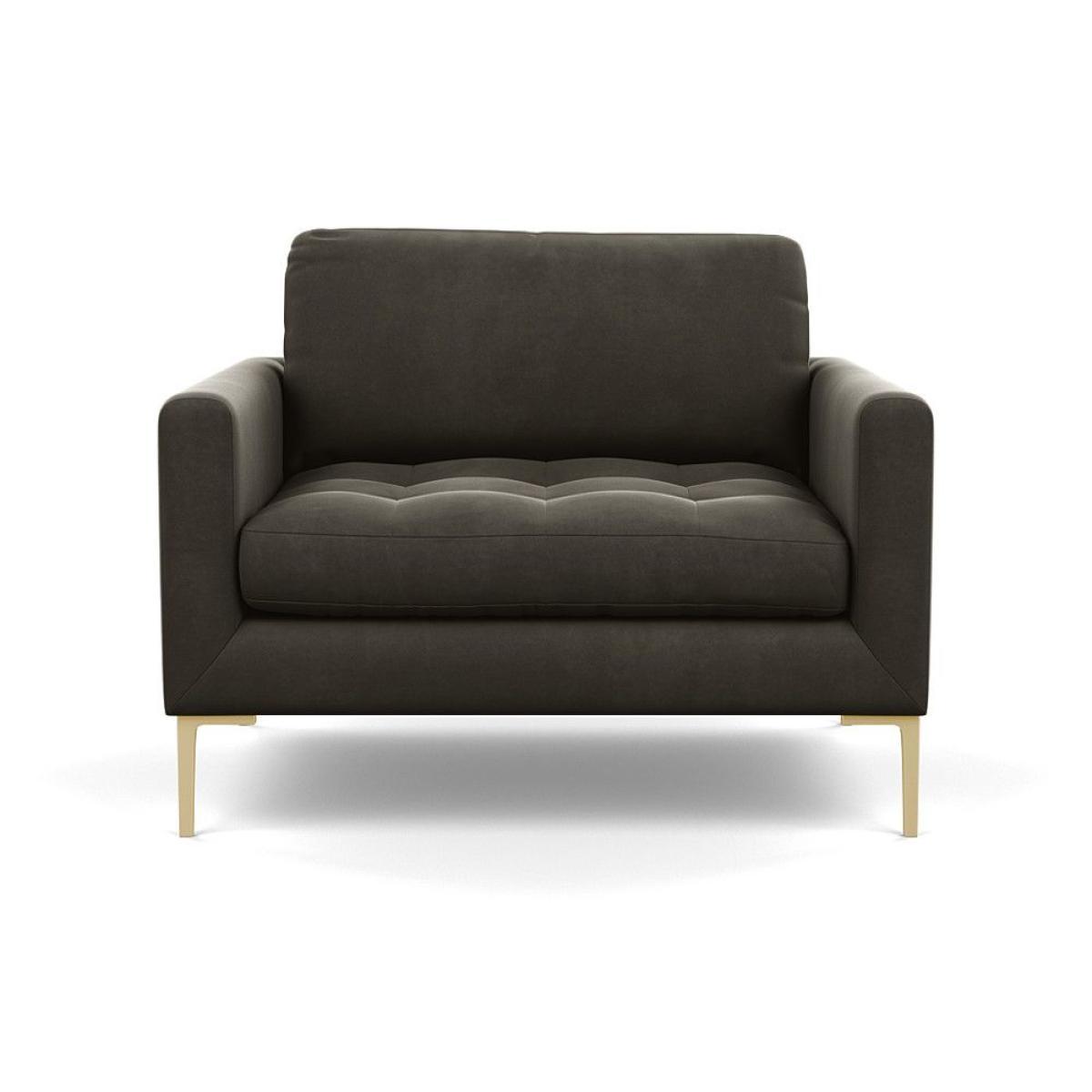 Heal's Richmond Armchair Smart Luxe Velvet Ocean Black Feet - Heal's UK Furniture – image 99