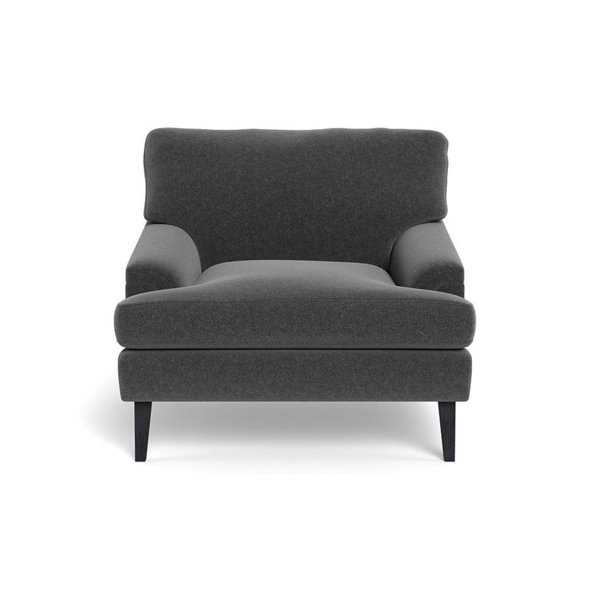 Heal's Stanton Armchair Melton Wool Granite Black Feet – image 2