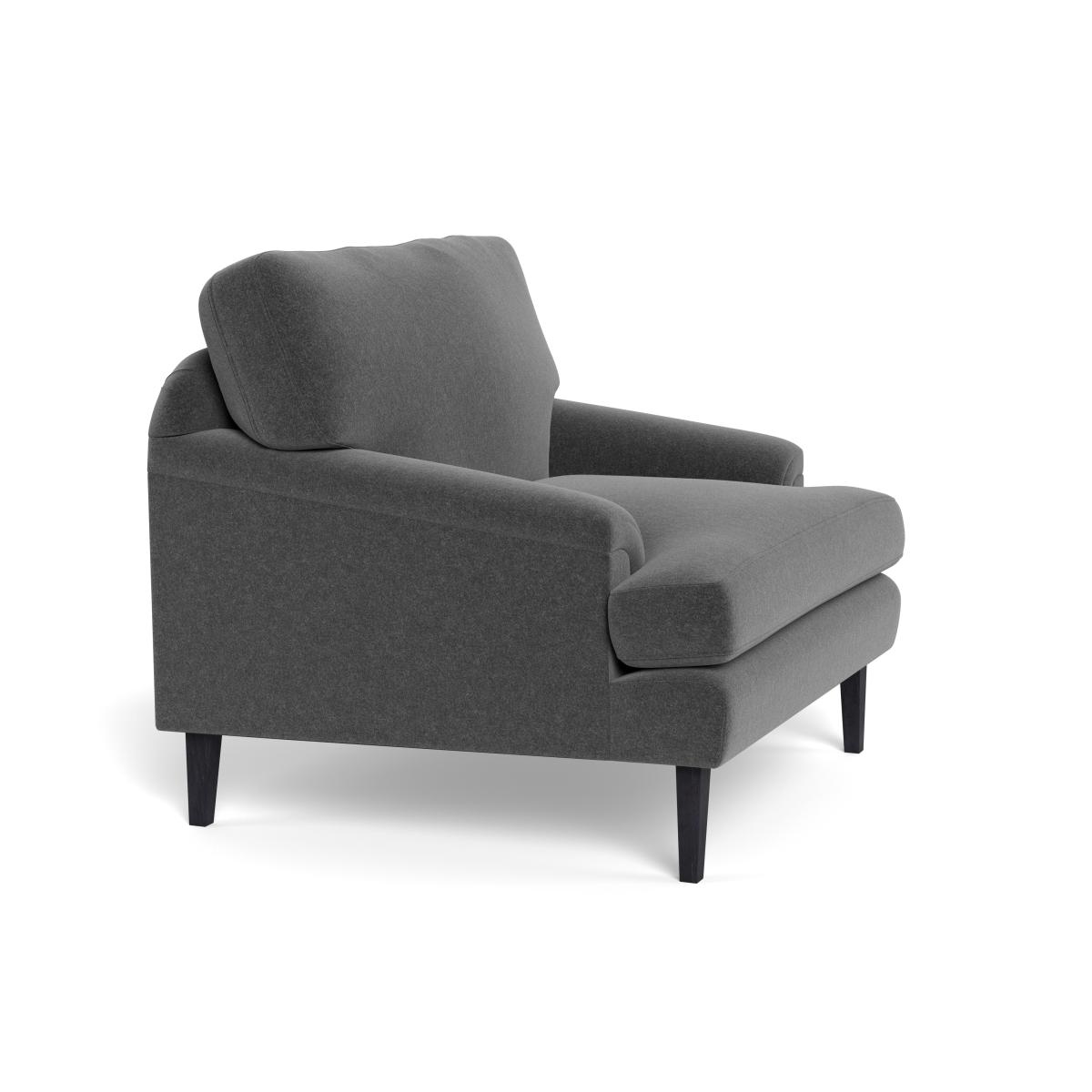 Heal's Stanton Armchair Melton Wool Granite Black Feet – image 3