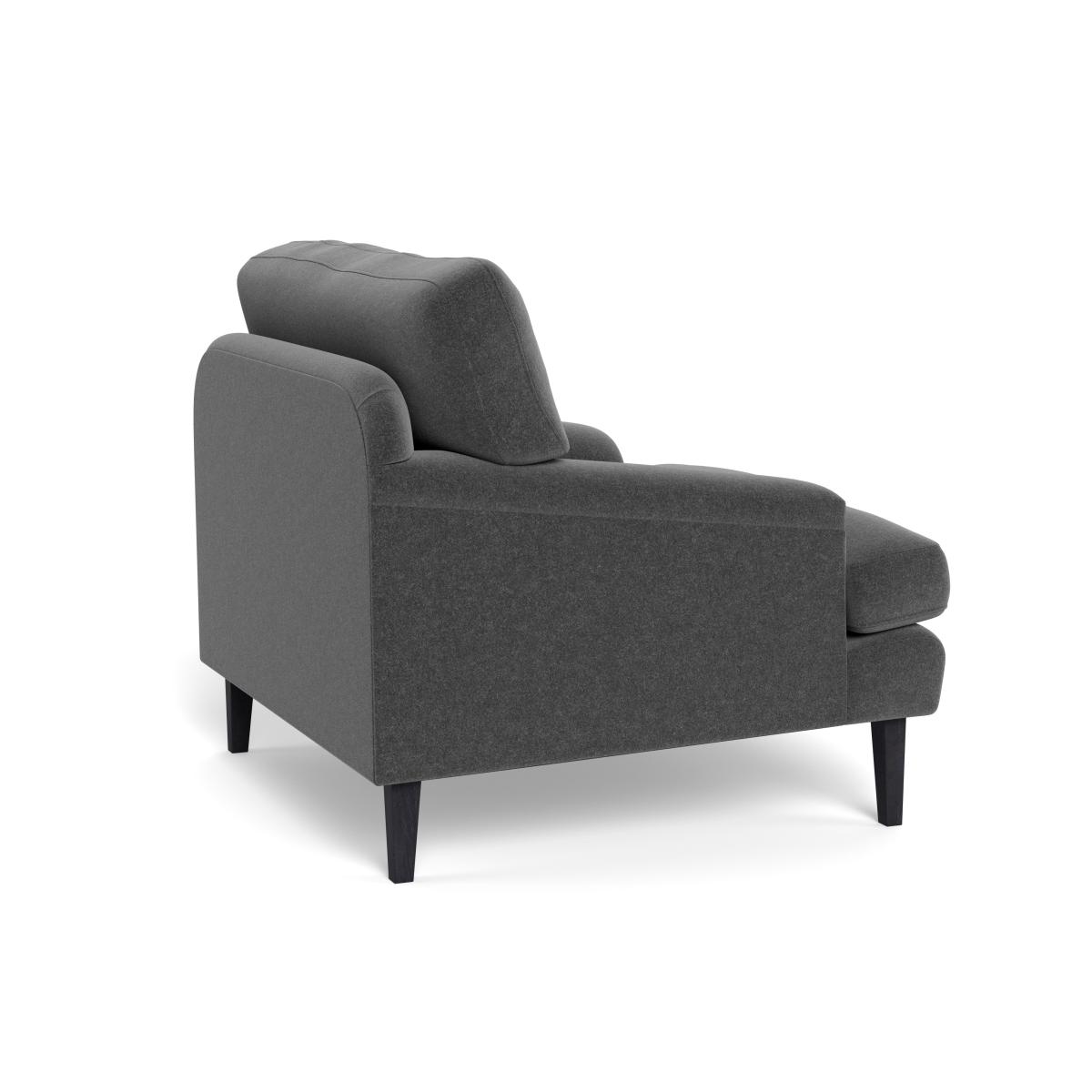 Heal's Stanton Armchair Melton Wool Granite Black Feet – image 5