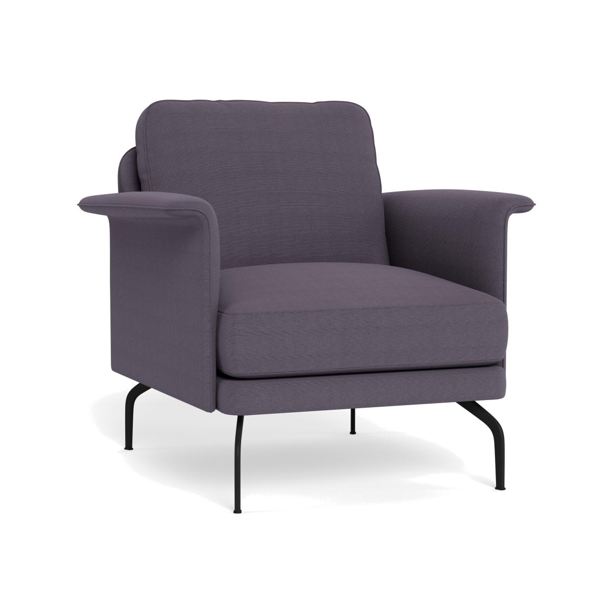 Heal's Iver Armchair Linen Shadow Black Feet – image 1