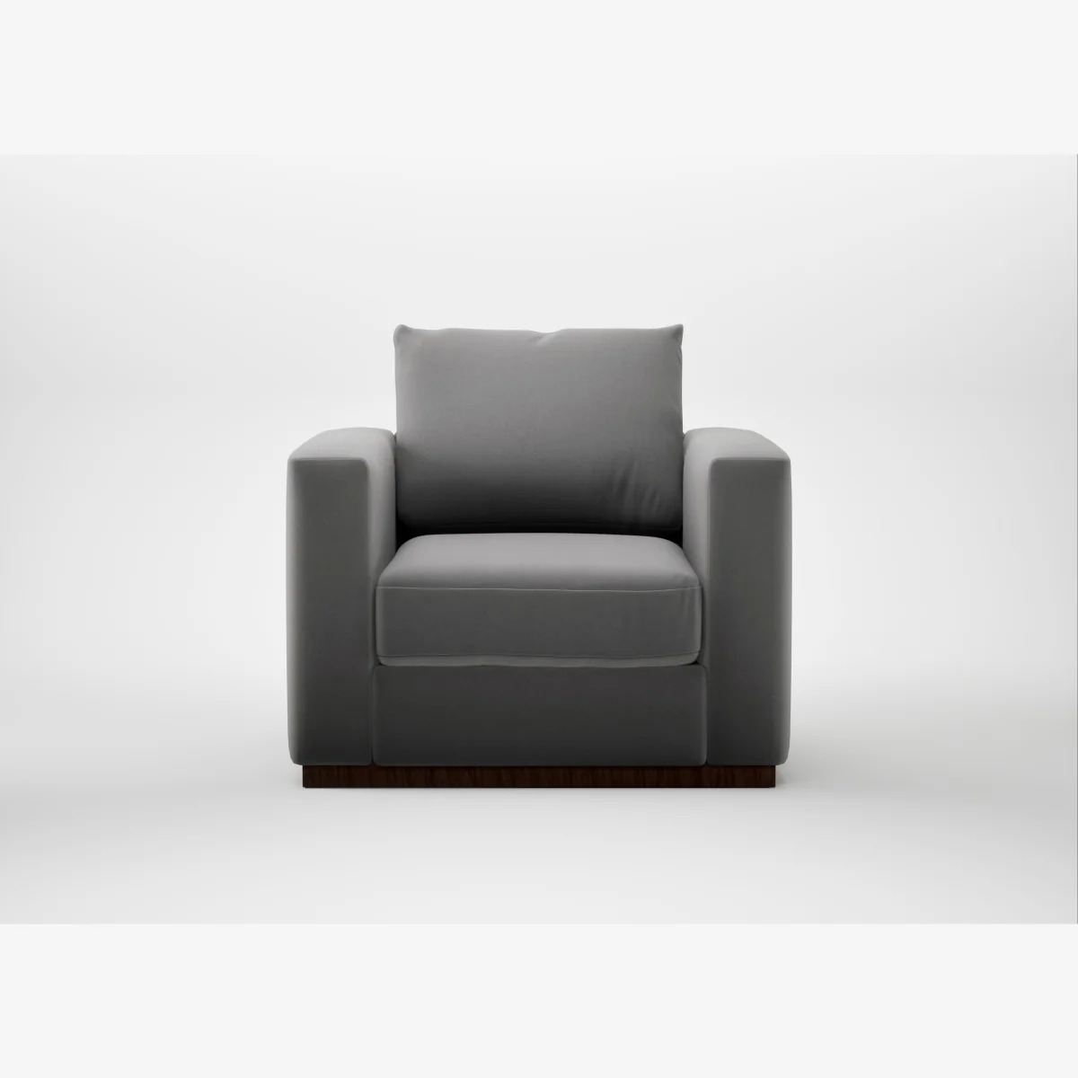 Heal's Trento Armchair Smart Velvet Mercury – image 1