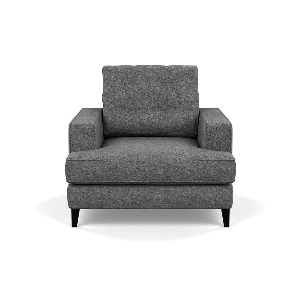 Heal's Mistral Armchair Melton Wool Shale Black – image 2