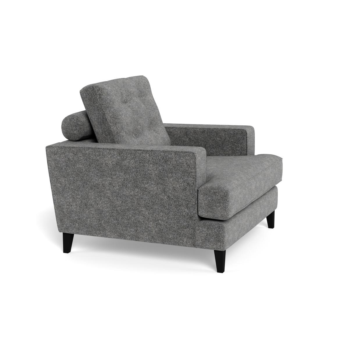 Heal's Mistral Armchair Melton Wool Shale Black – image 3