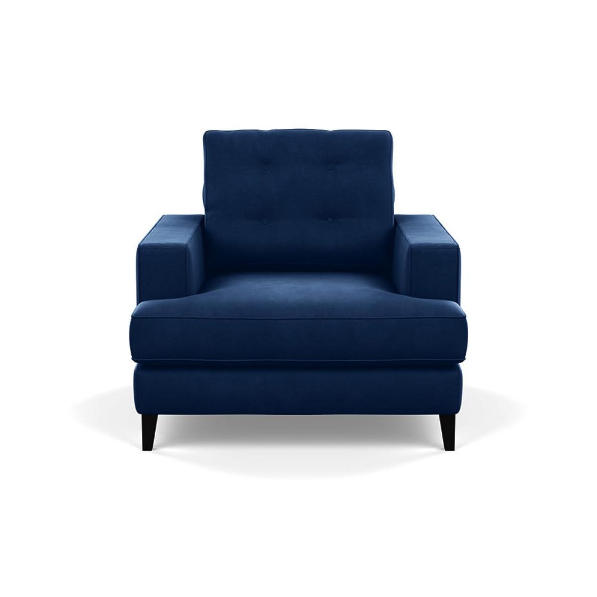 Heal's Mistral Armchair Velvet Midnight Black Feet – image 2
