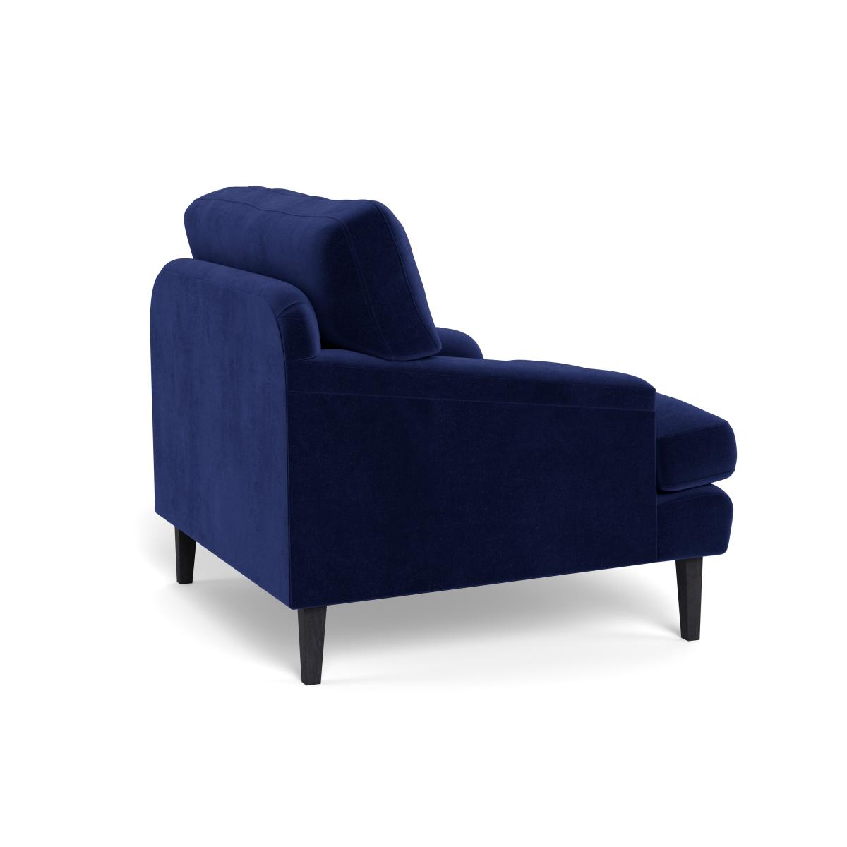 Heal's Stanton Armchair Smart Luxe Velvet Midnight Walnut Stained Feet – image 5