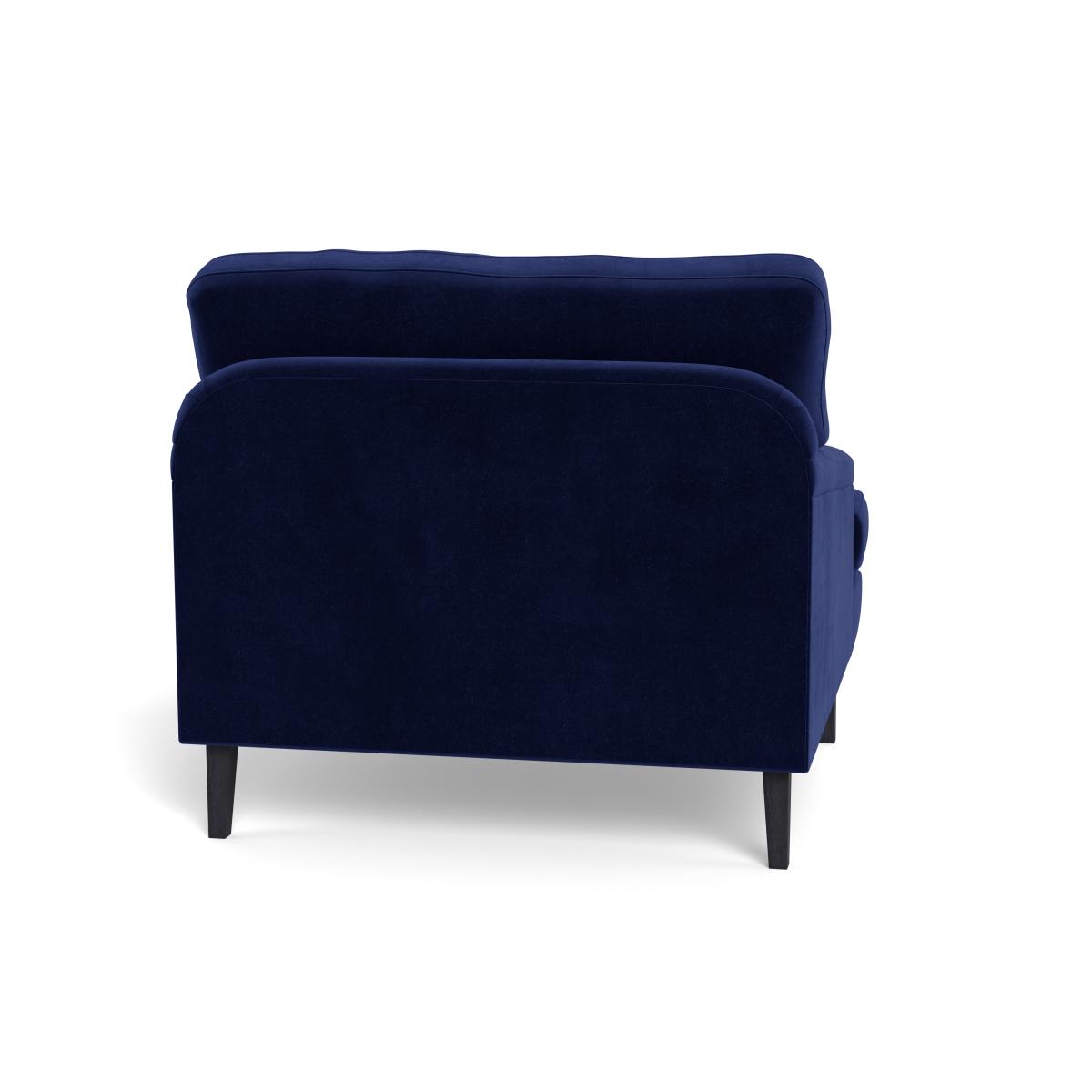 Heal's Stanton Armchair Smart Luxe Velvet Midnight Walnut Stained Feet – image 6