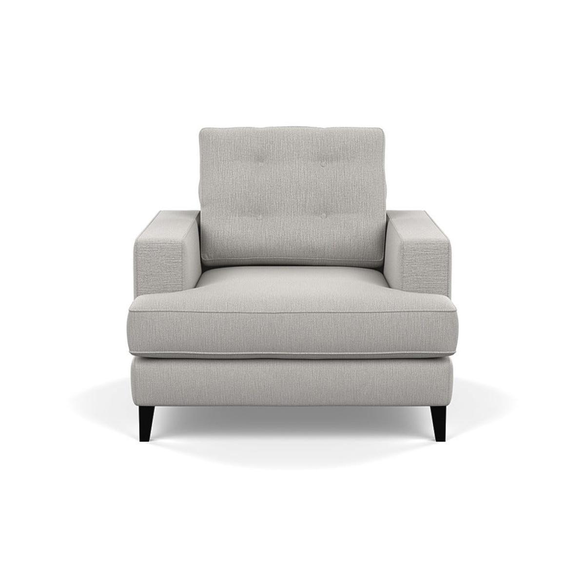 Heal's Mistral Armchair Smart Linen Mix Silver Black Feet – image 2