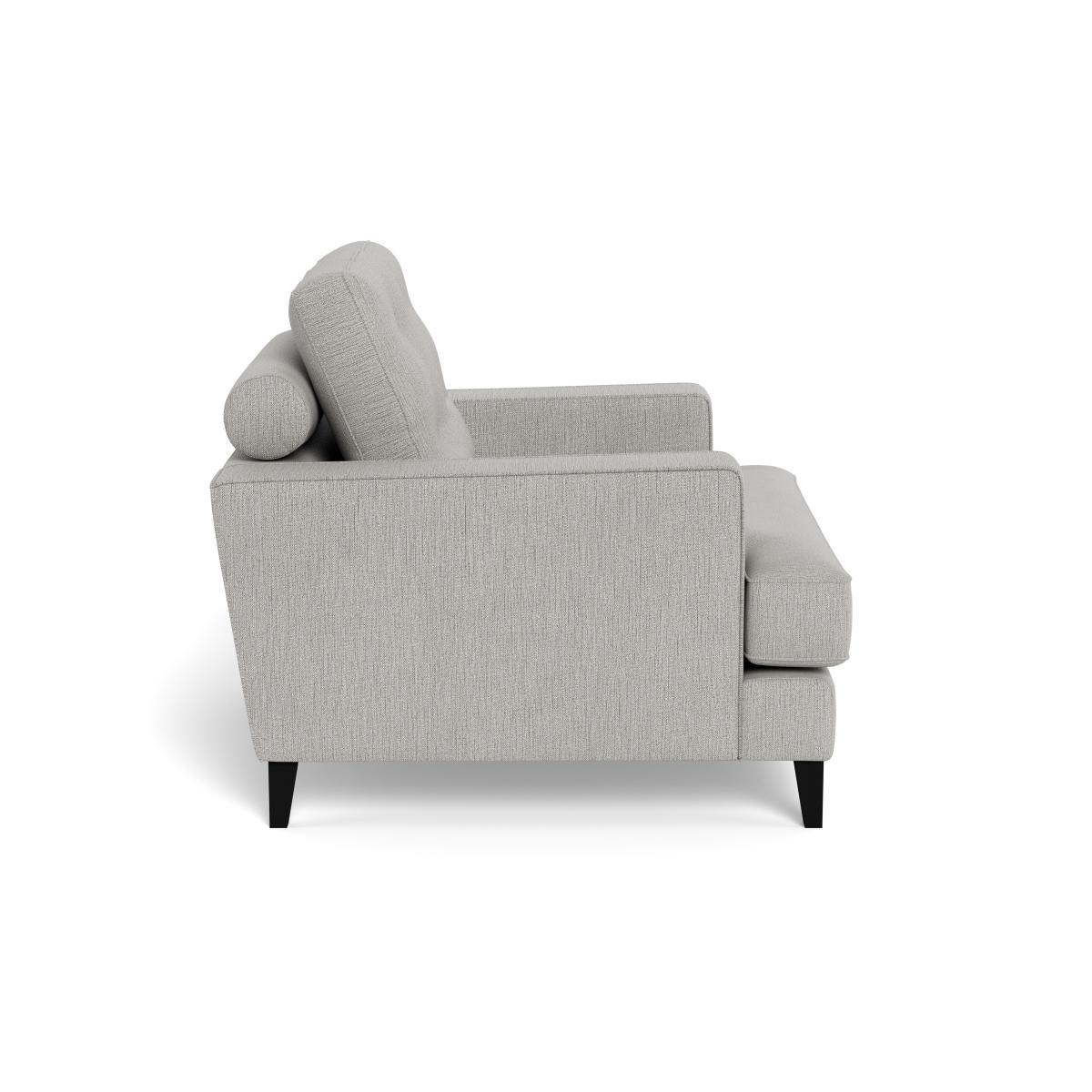 Heal's Mistral Armchair Smart Linen Mix Silver Black Feet – image 4