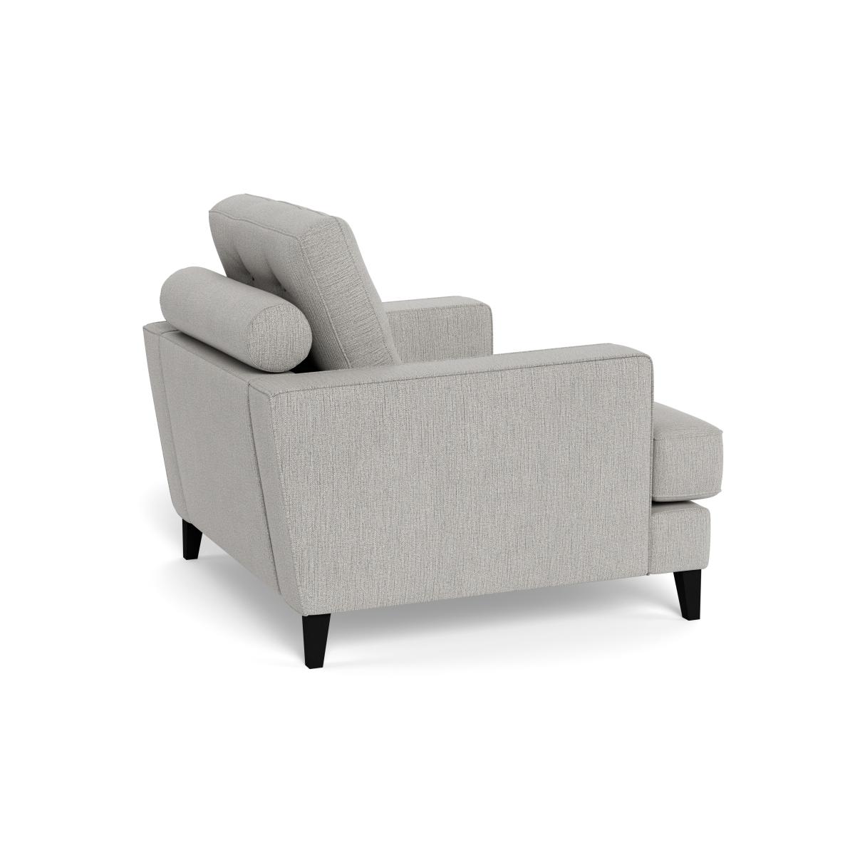 Heal's Mistral Armchair Smart Linen Mix Silver Black Feet – image 5