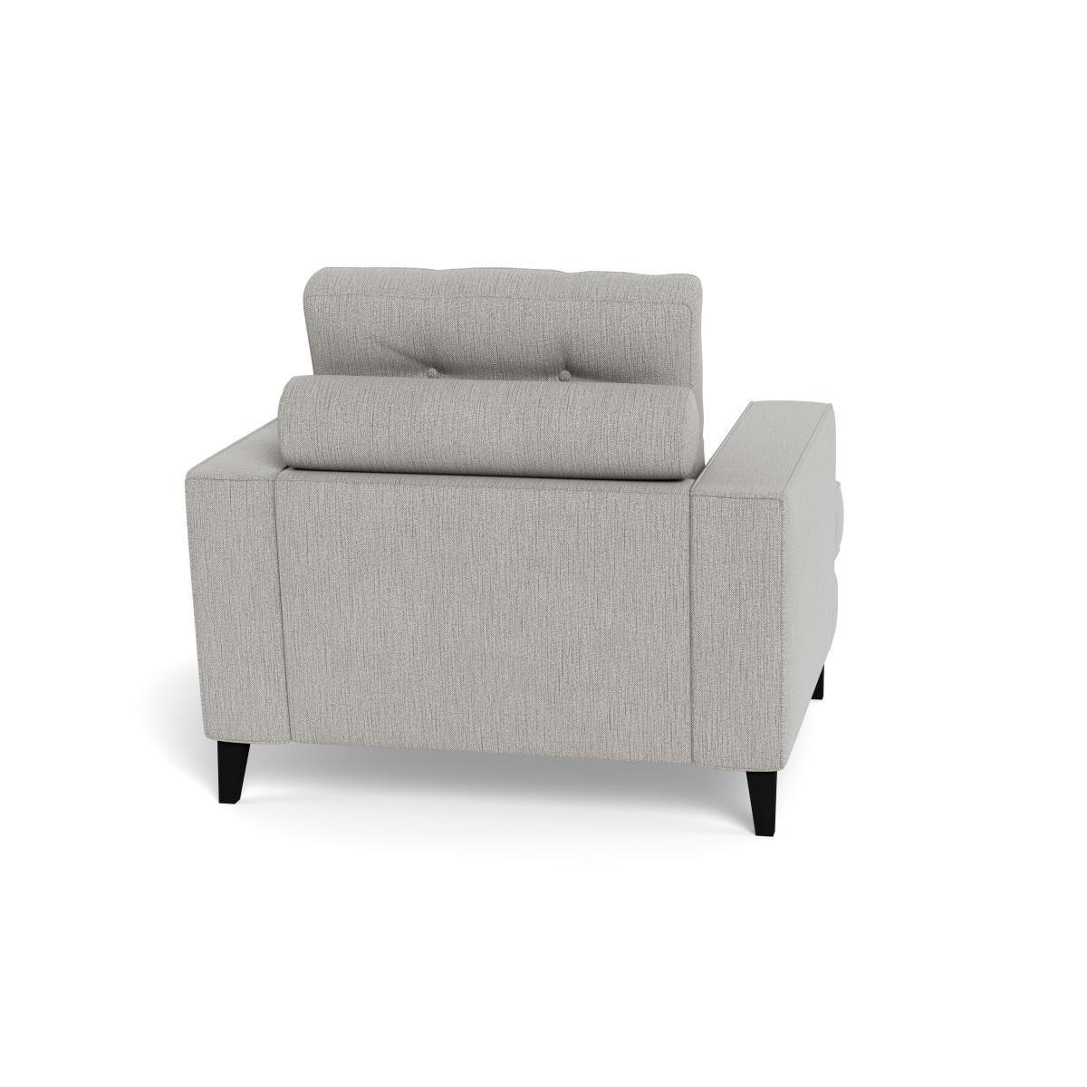Heal's Mistral Armchair Smart Linen Mix Silver Black Feet – image 6