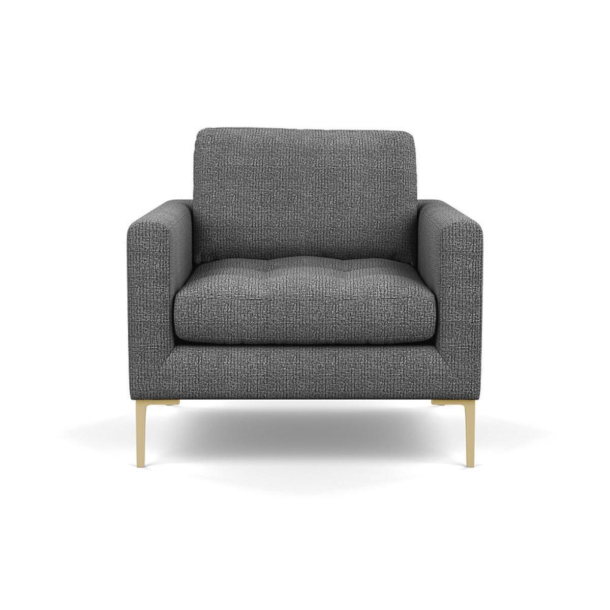 Heal's Eton Armchair Tejo Recycled Noir Brass Feet – image 2