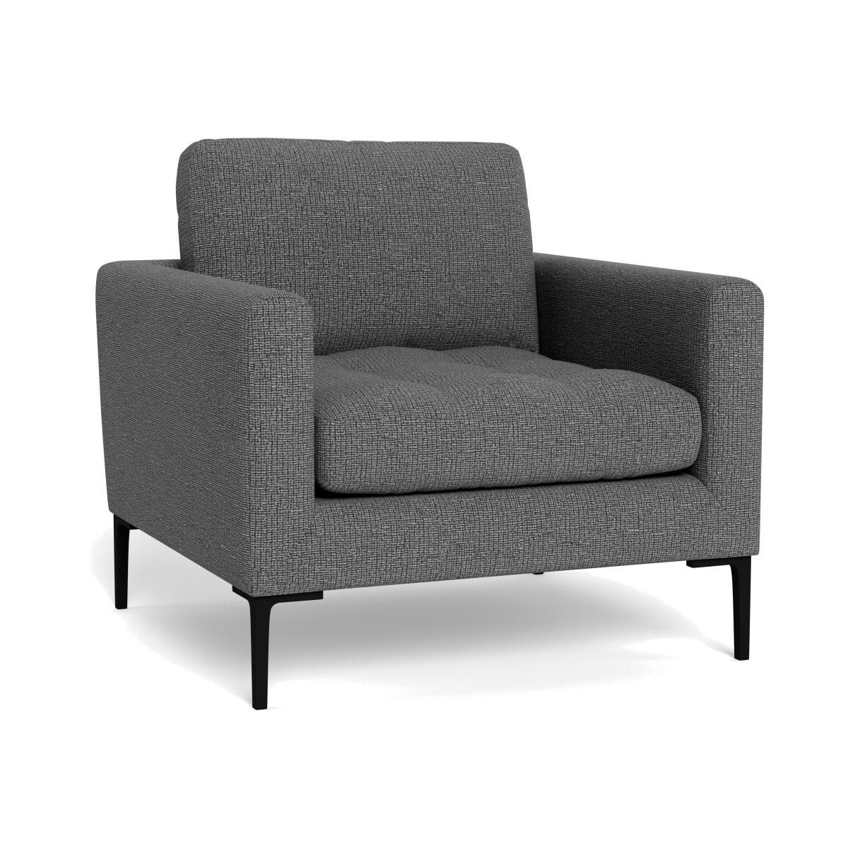 Heal's Eton Armchair Tejo Recycled Noir Brass Feet – image 1