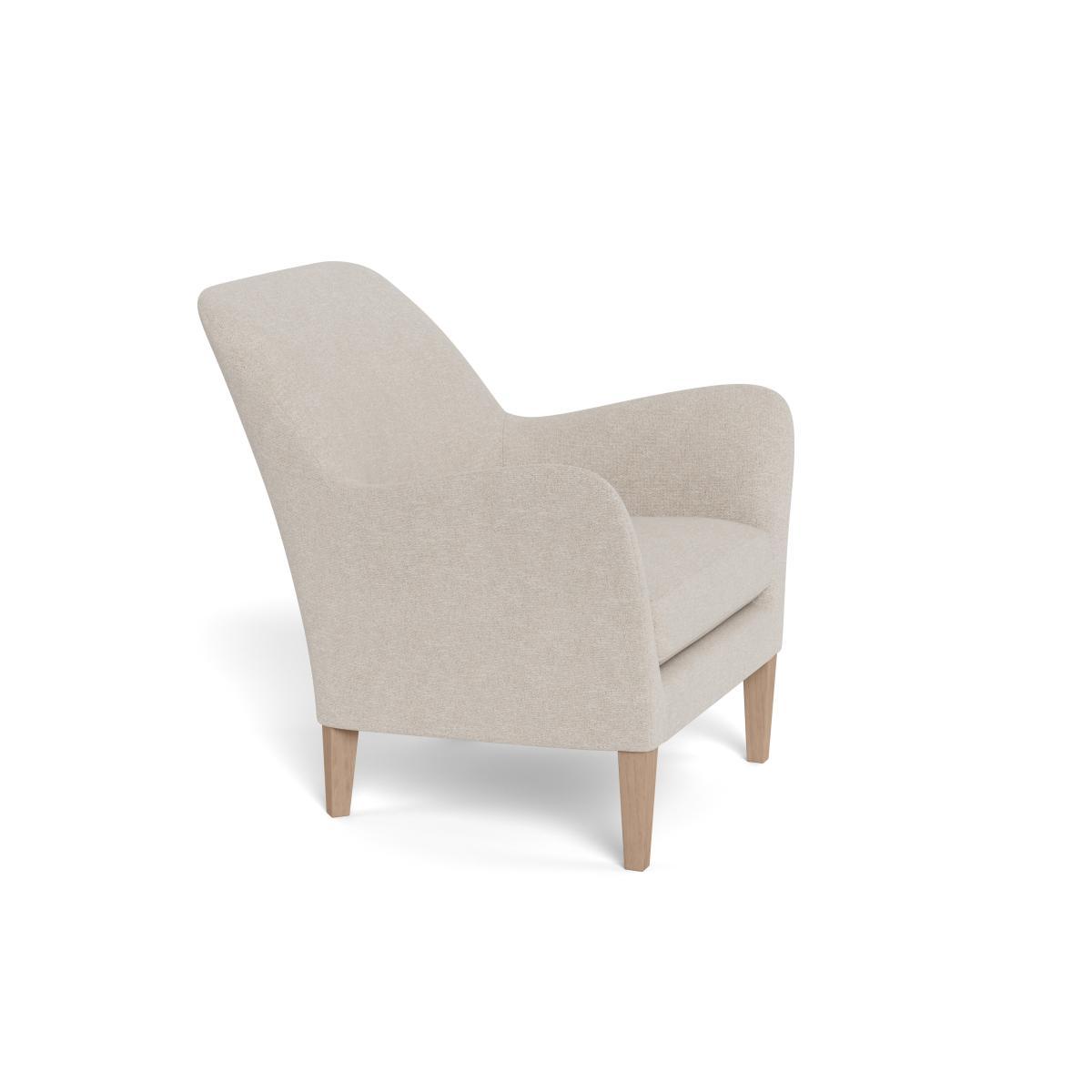 Heal's Wallis Armchair Texture Limestone Stained Oak Feet - Heal's UK Furniture – image 2