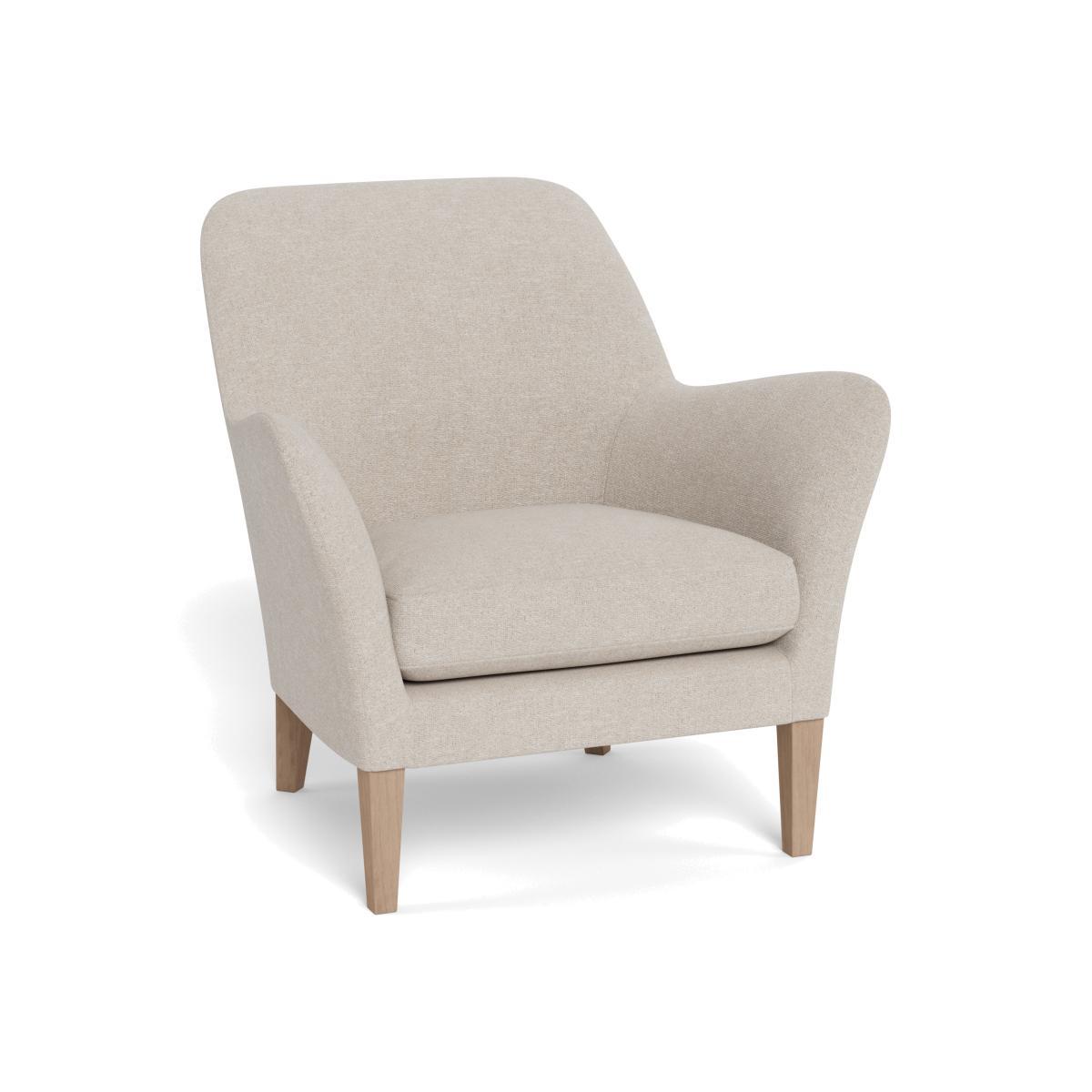 Heal's Wallis Armchair Texture Limestone Stained Oak Feet - Heal's UK Furniture – image 1