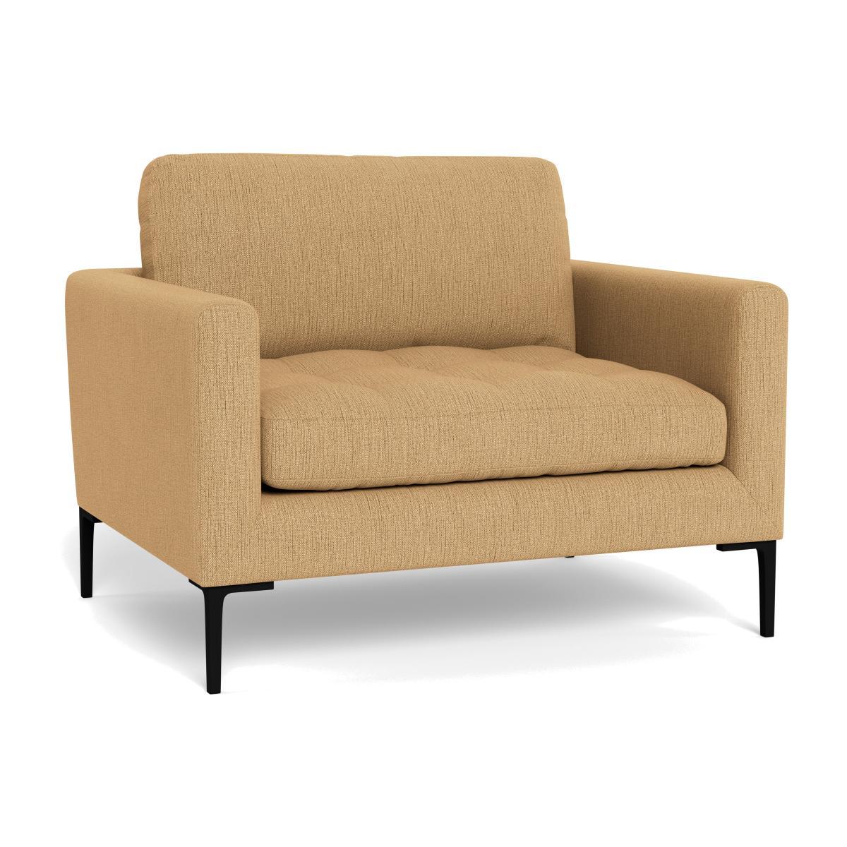 Heal's Eton Loveseat Smart Linen Mix Sand Brass Feet - Heal's UK Furniture – image 1