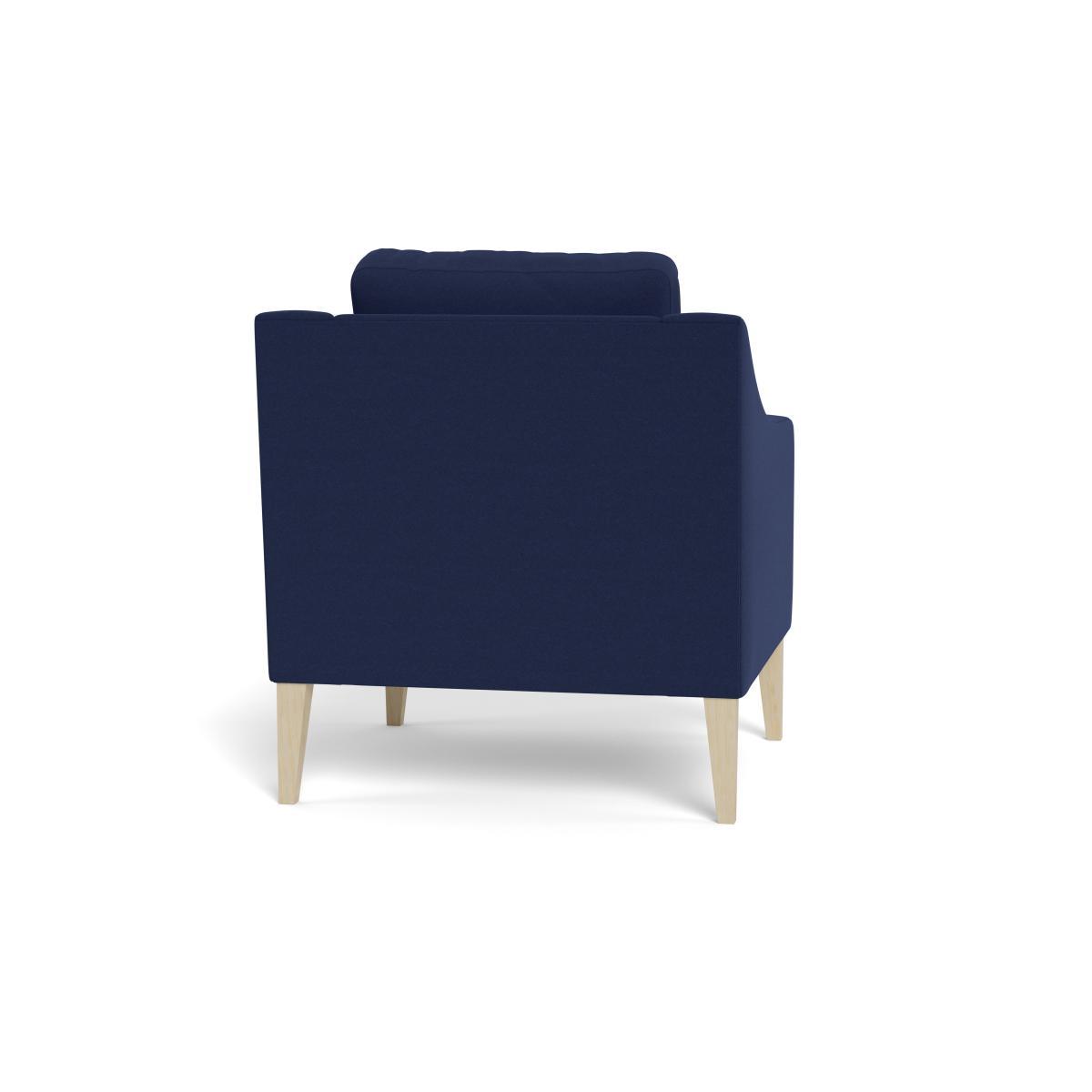 Heal's Richmond Armchair Melton Wool New Navy Black Feet - Heal's UK Furniture – image 5