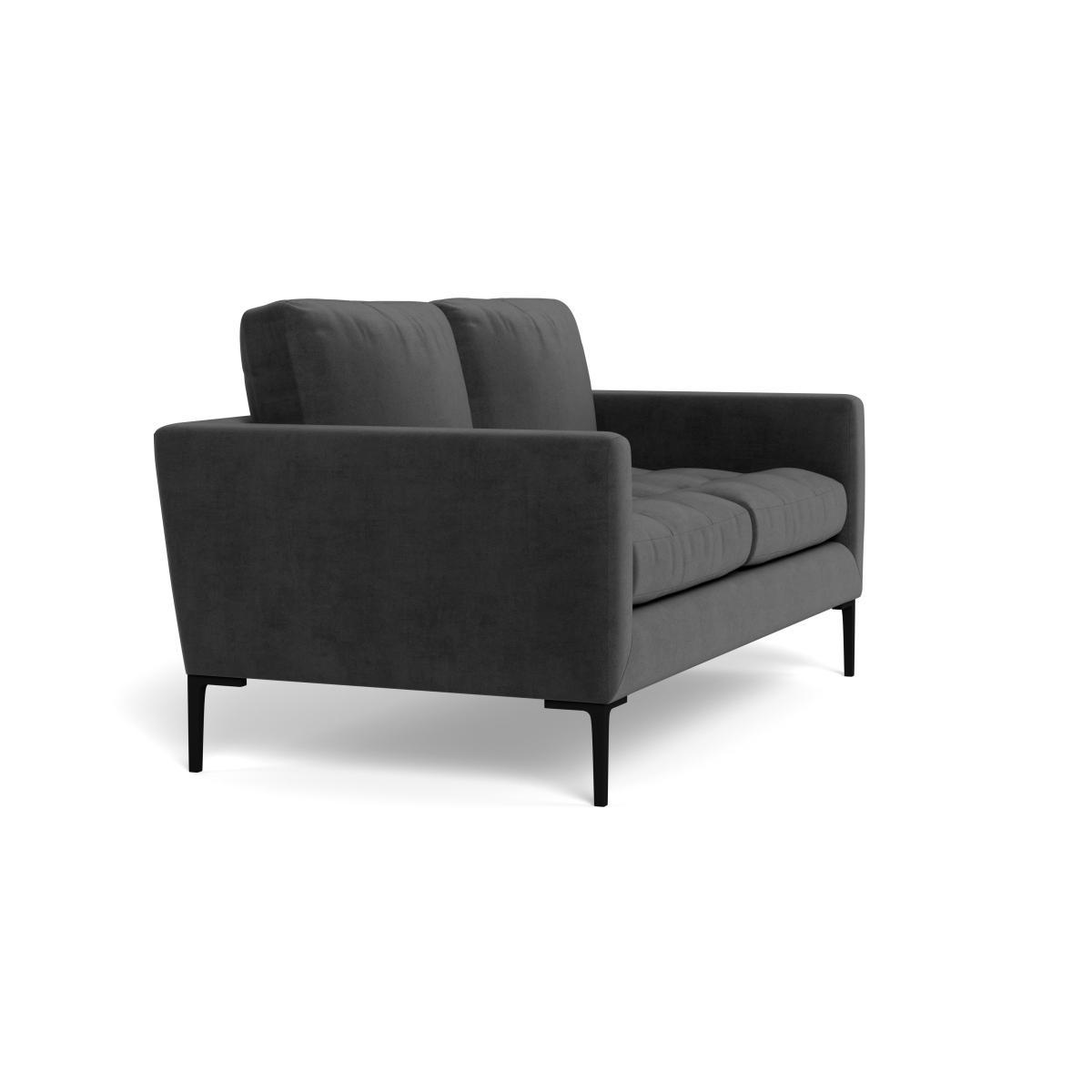 Heal's Eton 2 Seater Sofa Smart Luxe Velvet Nickel Black Feet - Heal's UK Furniture – image 2