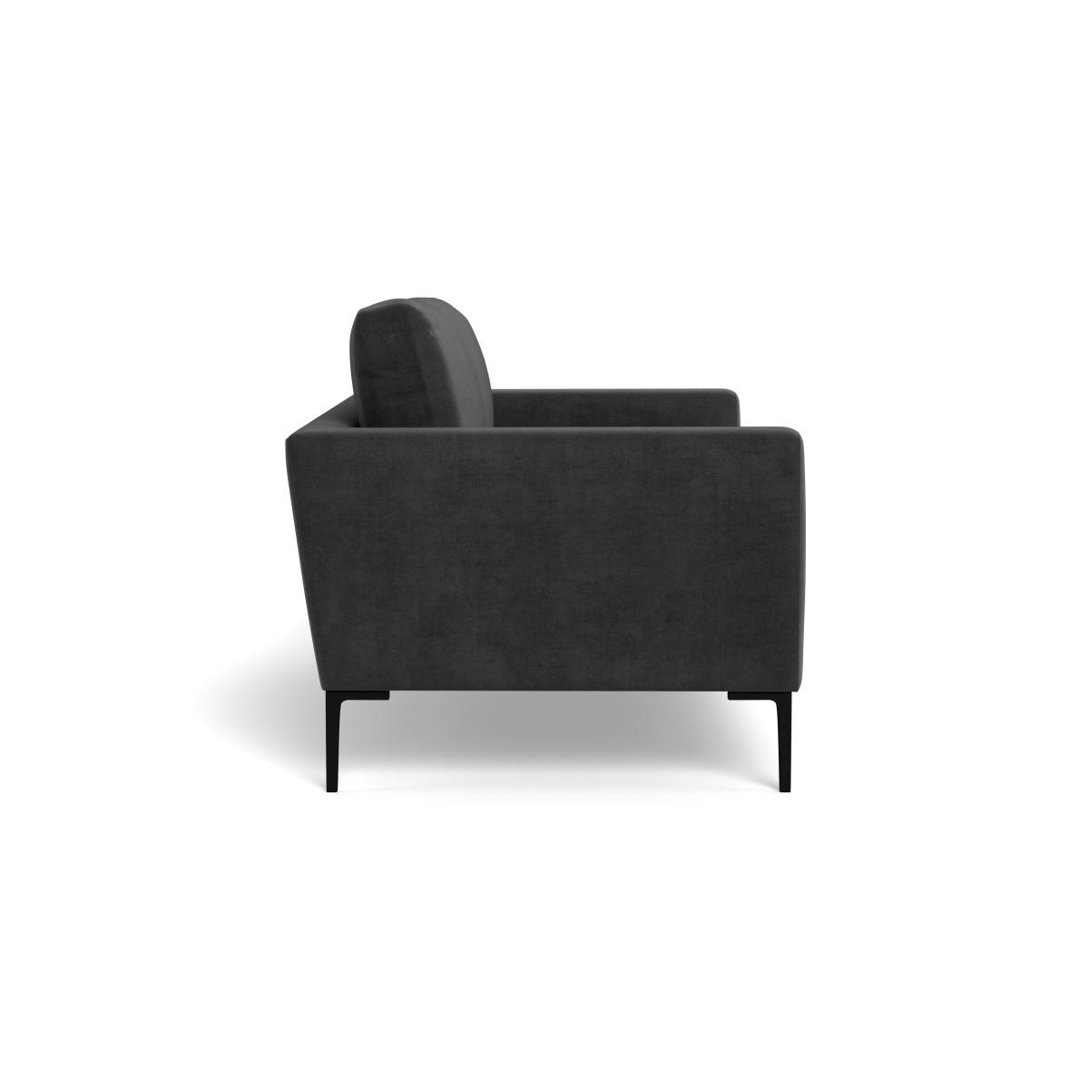Heal's Eton 2 Seater Sofa Smart Luxe Velvet Nickel Black Feet - Heal's UK Furniture – image 3