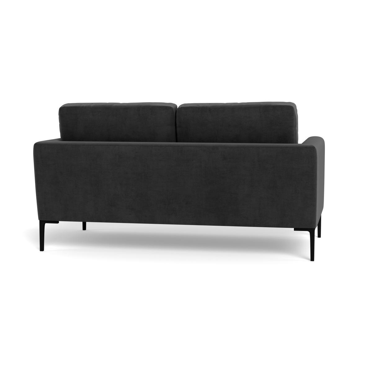 Heal's Eton 2 Seater Sofa Smart Luxe Velvet Nickel Black Feet - Heal's UK Furniture – image 5