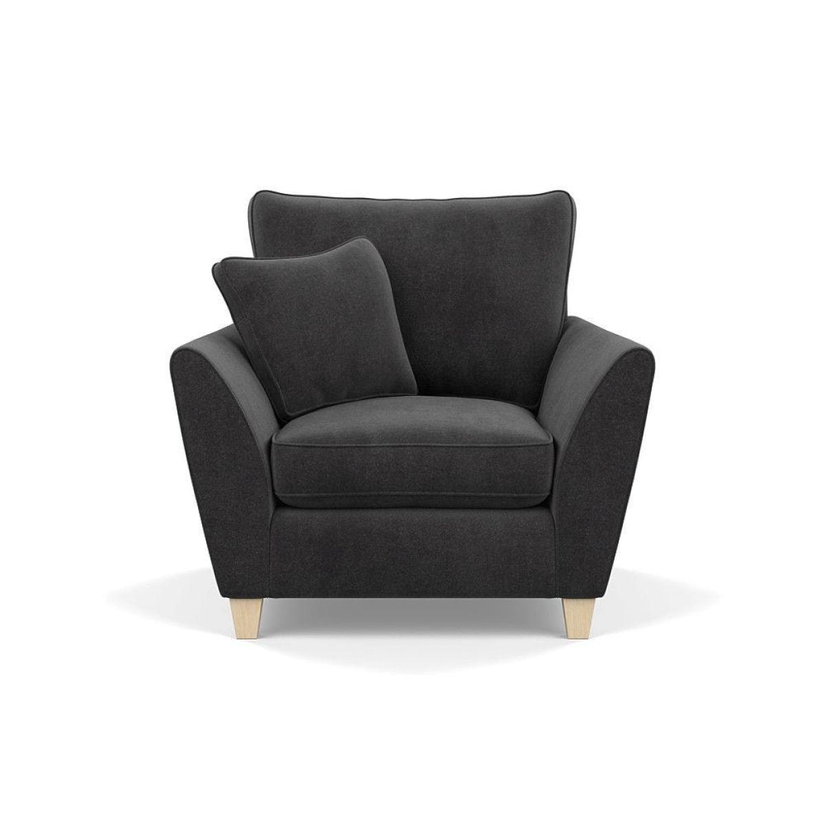 Heal's Torino Armchair In Texture Ink With Black Feet - Heal's UK Furniture – image 9