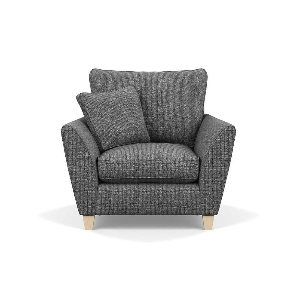 Heal's Torino Armchair In Texture Ink With Black Feet - Heal's UK Furniture – image 10