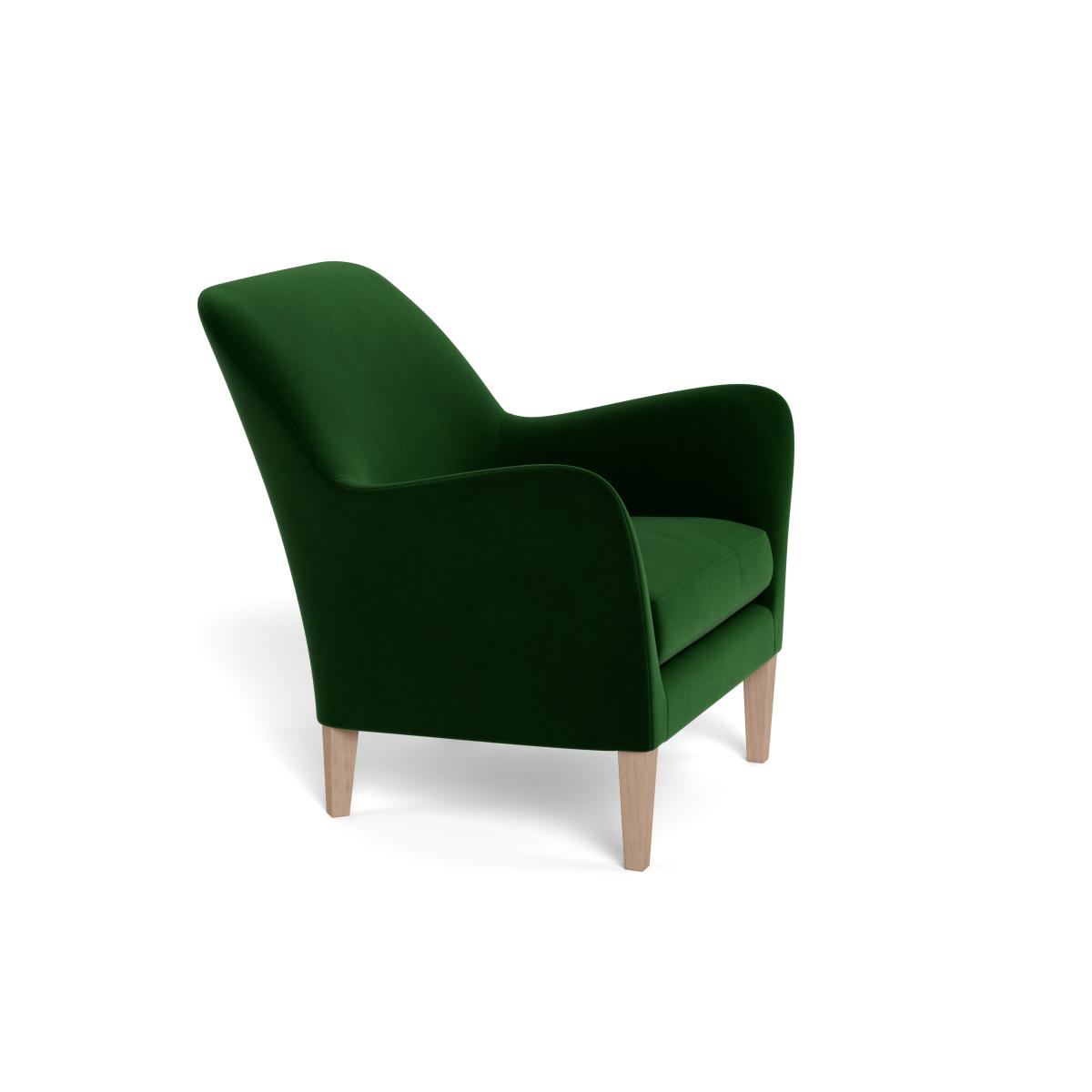 Heal's Wallis Armchair Smart Velvet Forest Natural Oak Feet – image 3