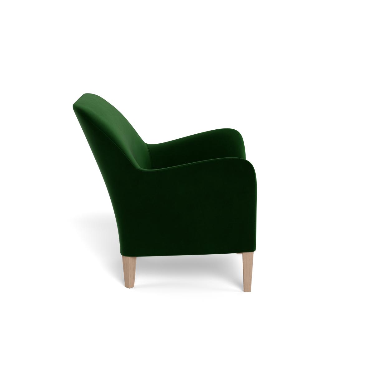 Heal's Wallis Armchair Smart Velvet Forest Natural Oak Feet – image 4