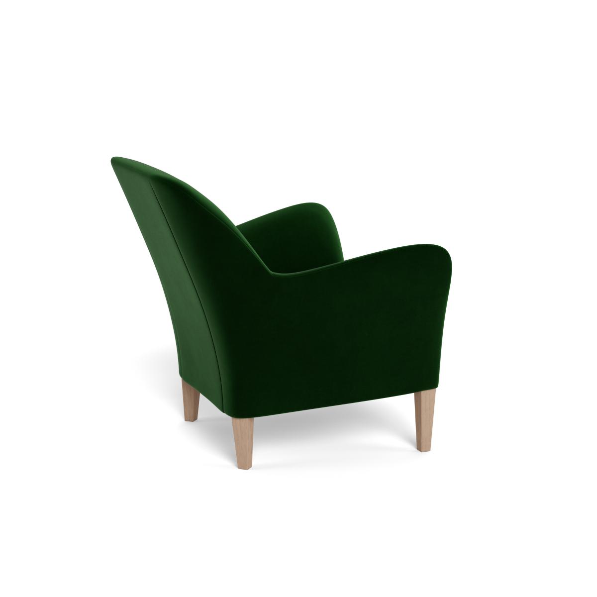 Heal's Wallis Armchair Smart Velvet Forest Natural Oak Feet – image 5