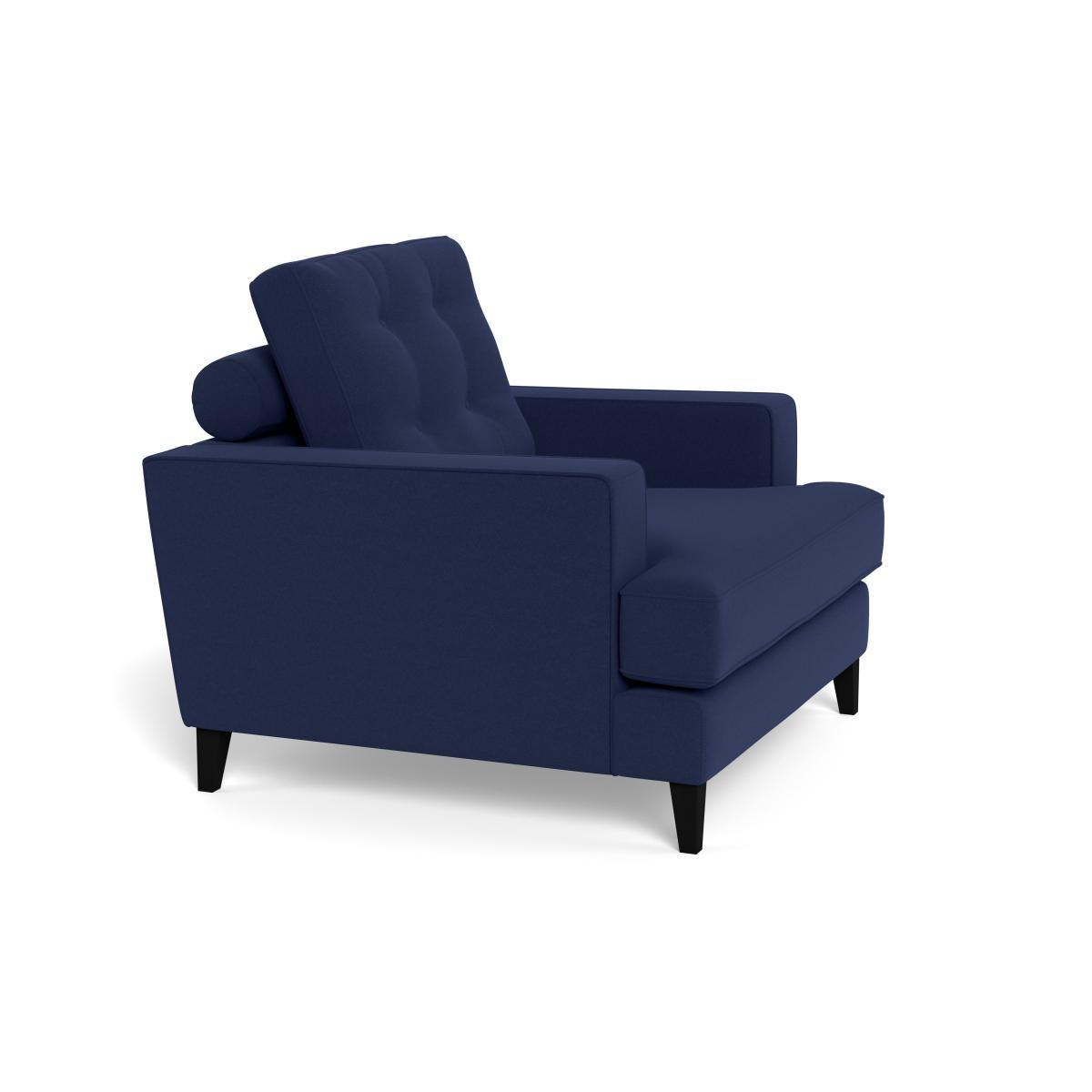 Heal's Mistral Armchair Melton Wool New Navy Black Feet - Heal's UK Furniture – image 2