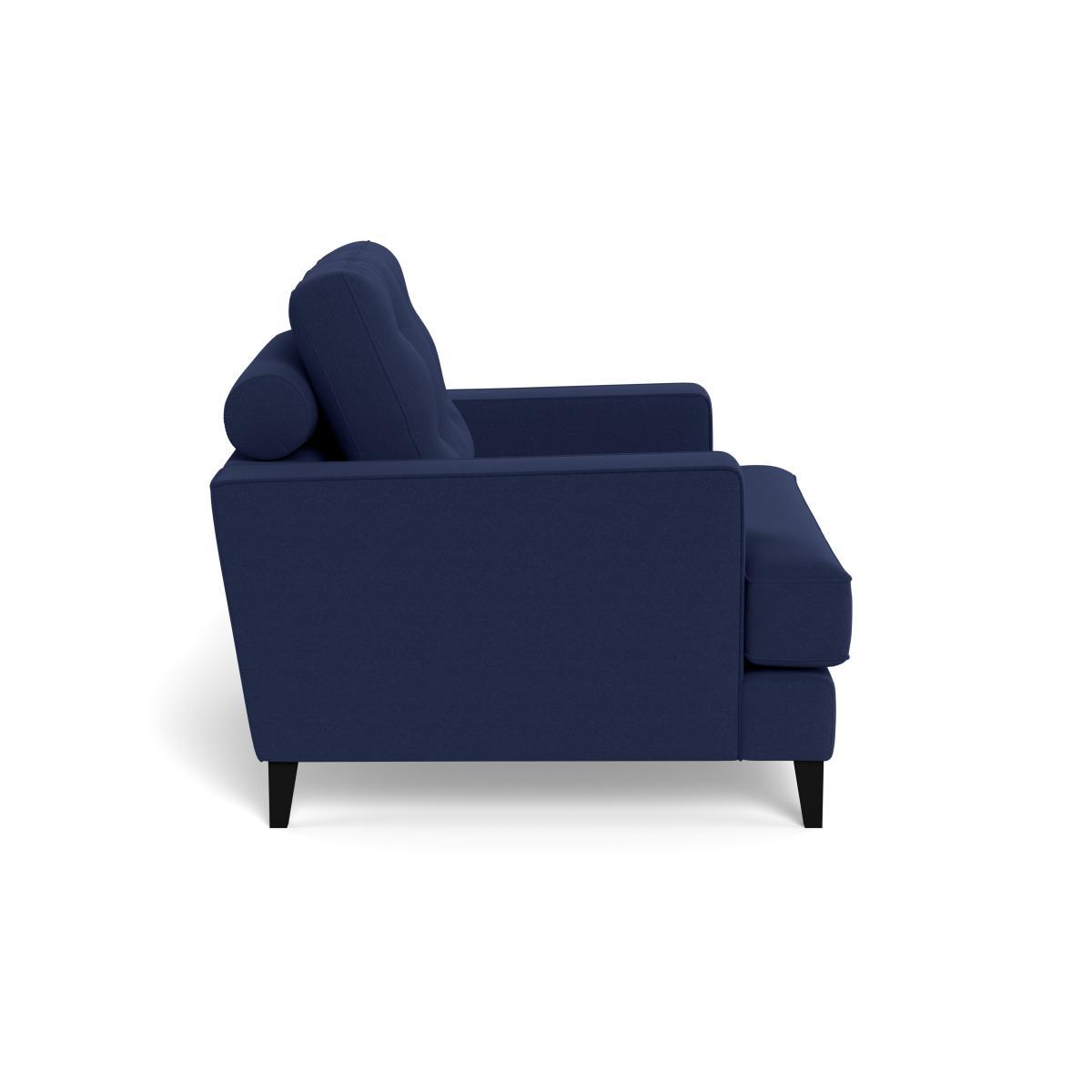 Heal's Mistral Armchair Melton Wool New Navy Black Feet - Heal's UK Furniture – image 3