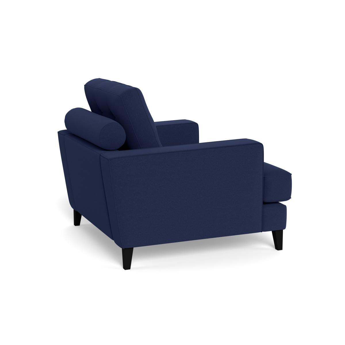 Heal's Mistral Armchair Melton Wool New Navy Black Feet - Heal's UK Furniture – image 4