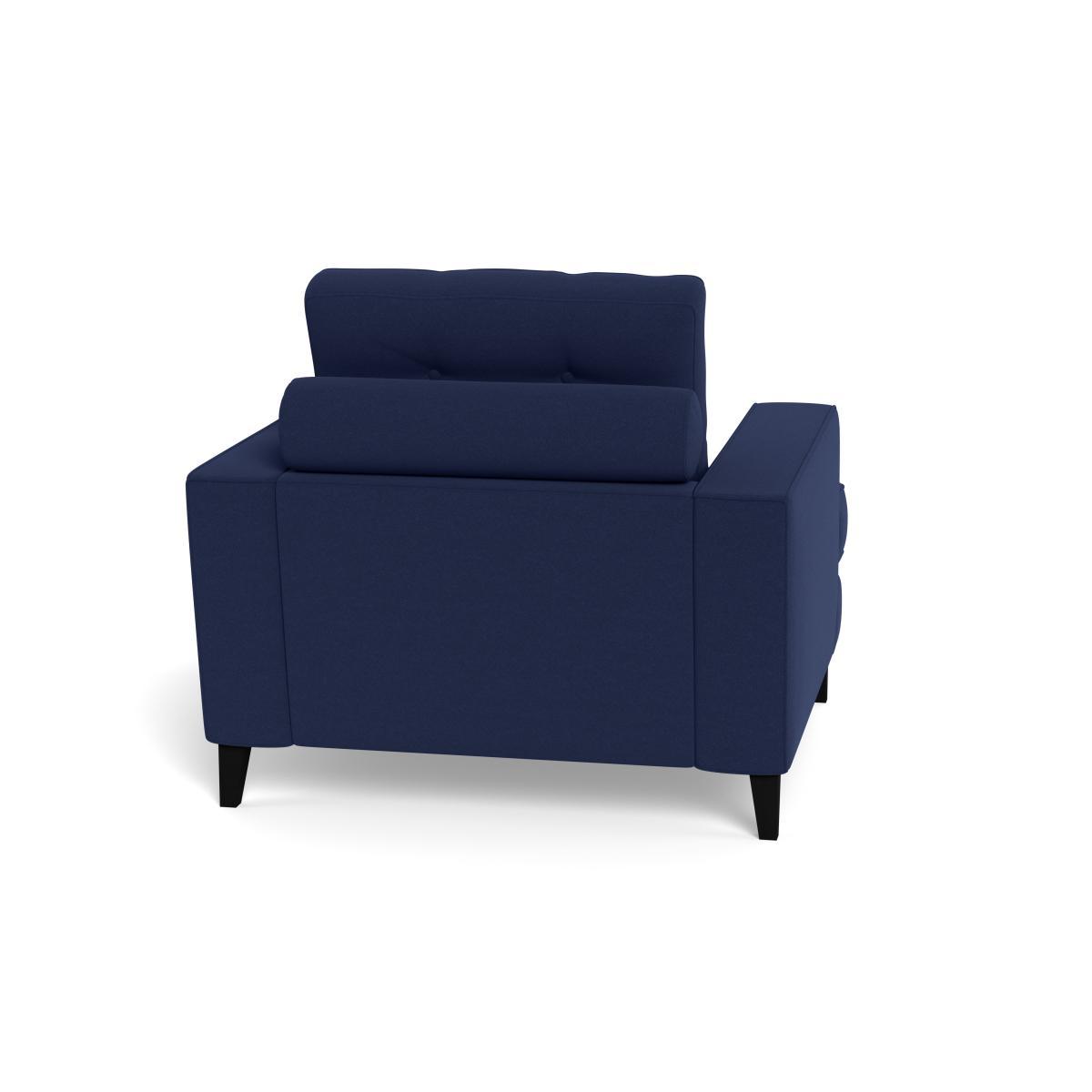 Heal's Mistral Armchair Melton Wool New Navy Black Feet - Heal's UK Furniture – image 5