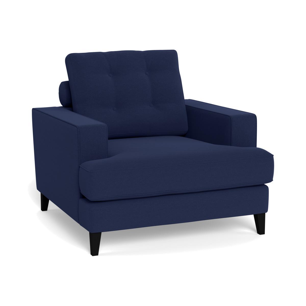 Heal's Mistral Armchair Melton Wool New Navy Black Feet - Heal's UK Furniture – image 1