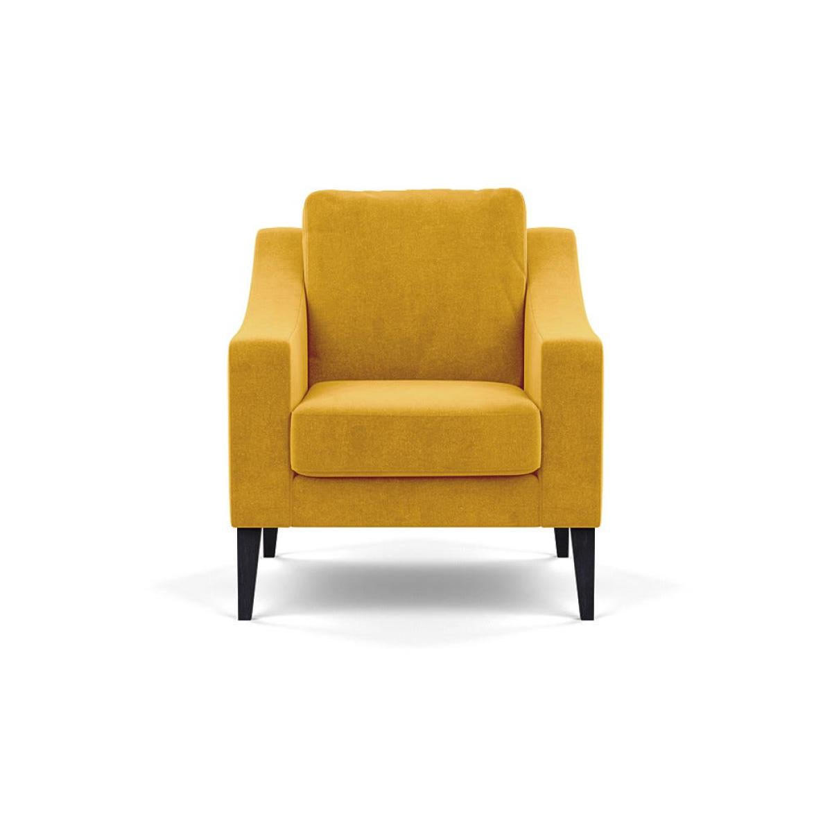 Heal's Richmond Armchair Smart Luxe Velvet Canary Black Feet – image 2