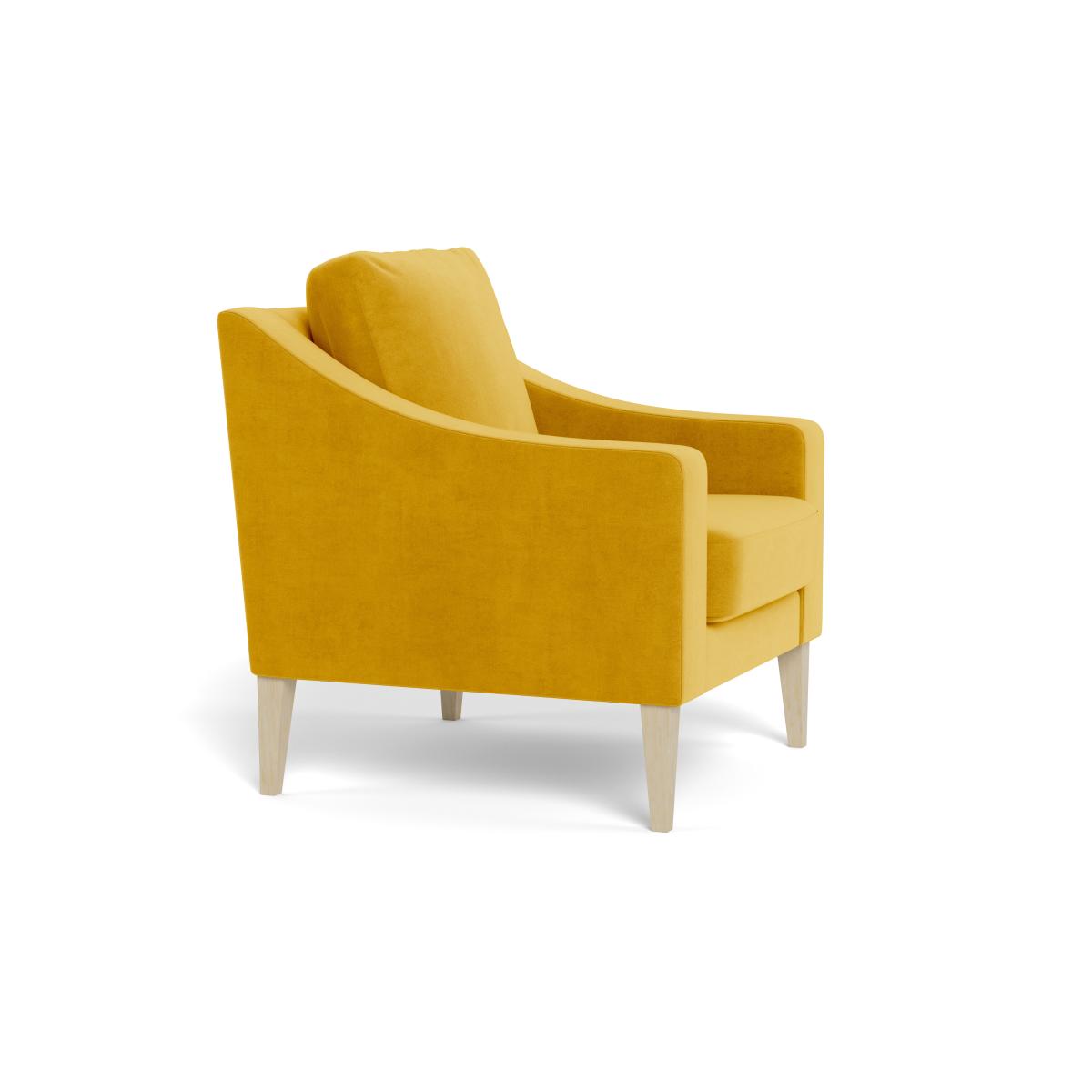 Heal's Richmond Armchair Smart Luxe Velvet Canary Black Feet – image 3